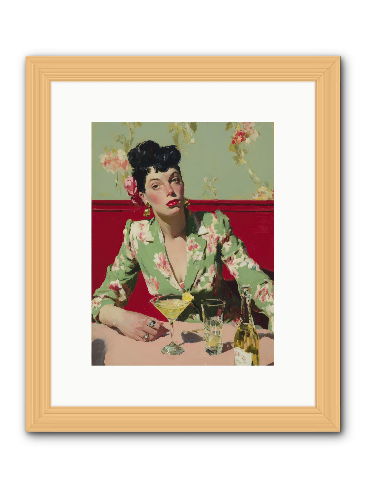 Lilies and Lipstick -- Framed Print - Natural 9x12