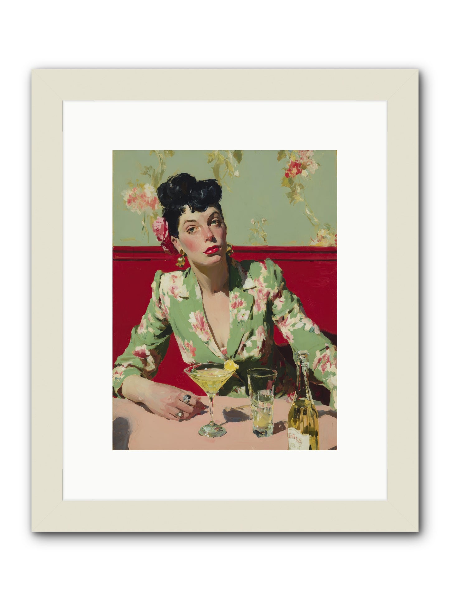 Lilies and Lipstick -- Framed Print - White 9x12