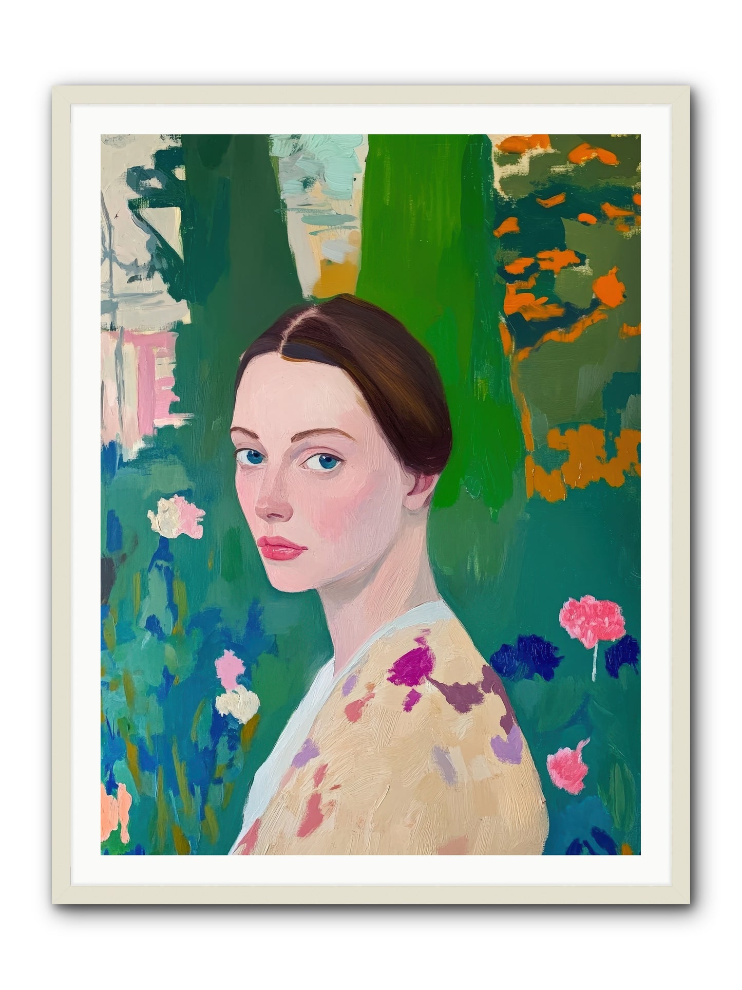 Lily Crane-REZ -- Framed Print - White 36x48