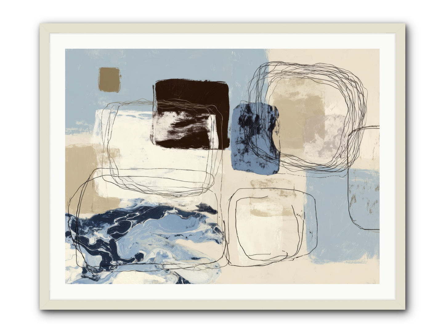 Liminal Rapture -- Framed Print - White 40x30