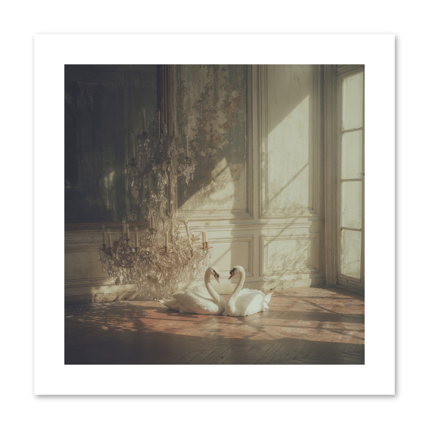 Linen Moon -- Loose Canvas Print 10x10