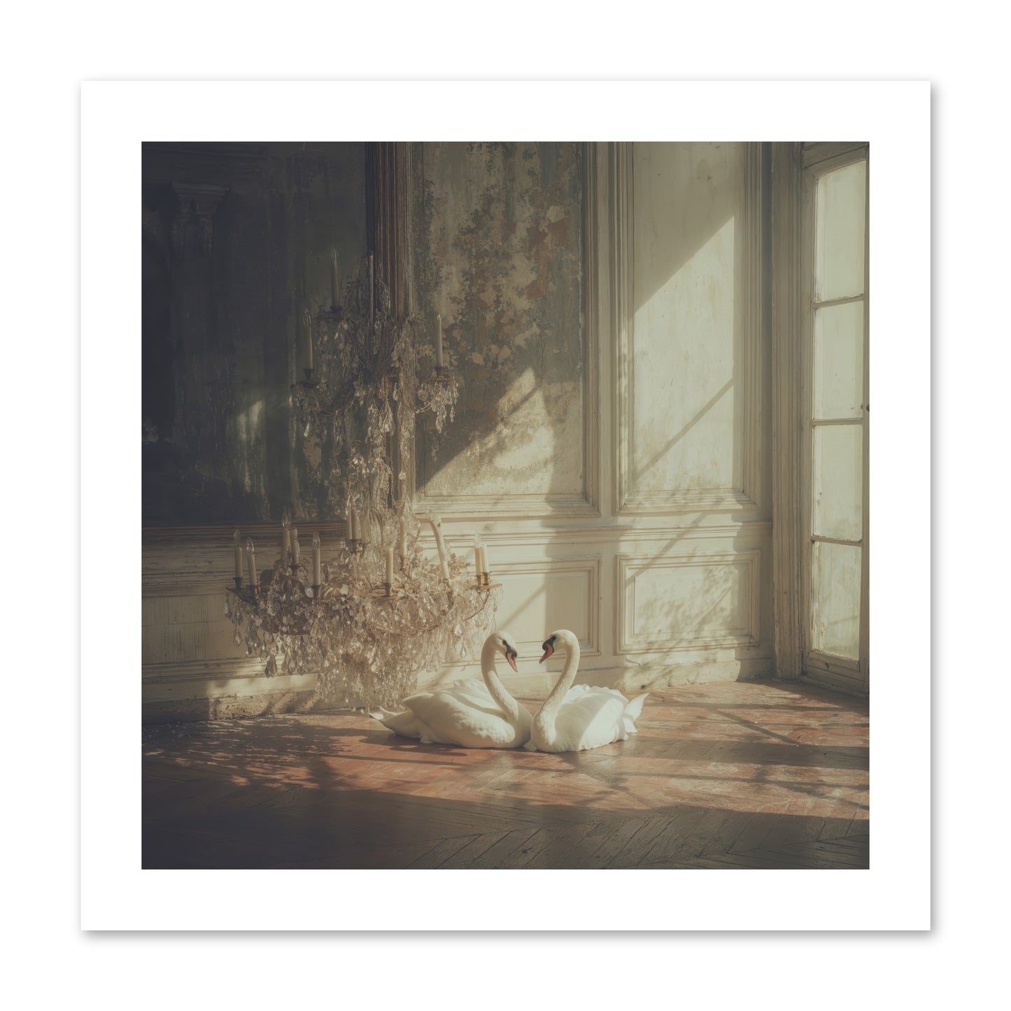 Linen Moon -- Loose Canvas Print 12x12