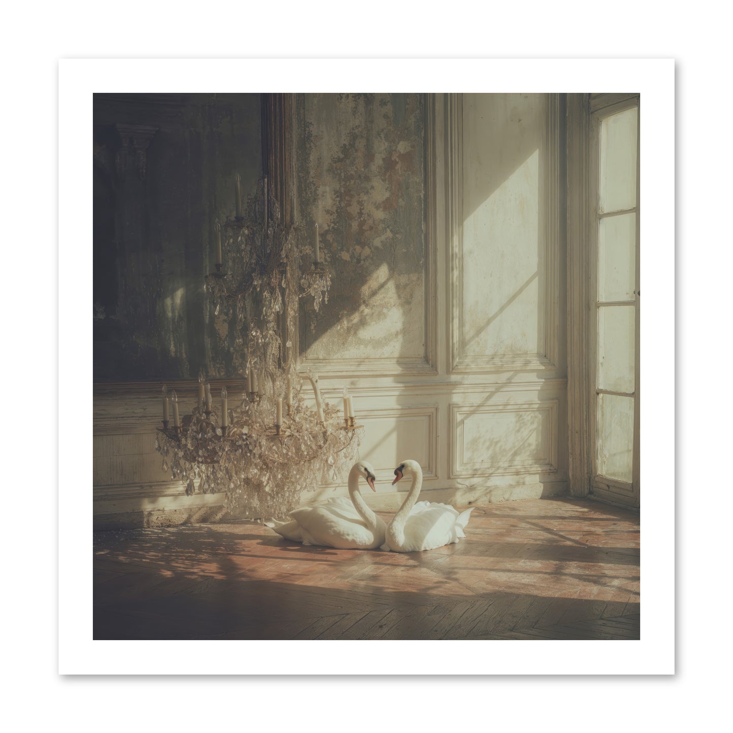 Linen Moon -- Paper Print 16x16
