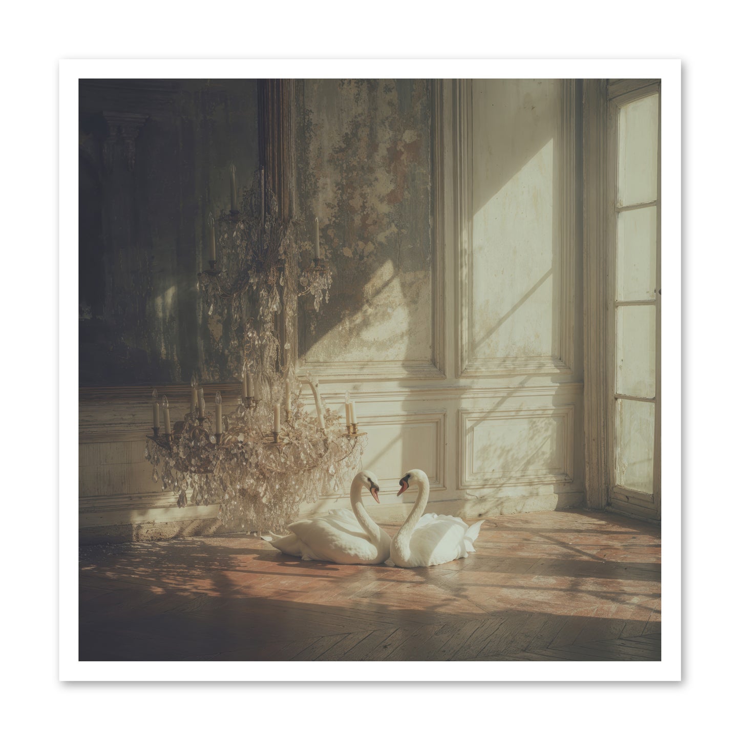 Linen Moon -- Loose Canvas Print 30x30