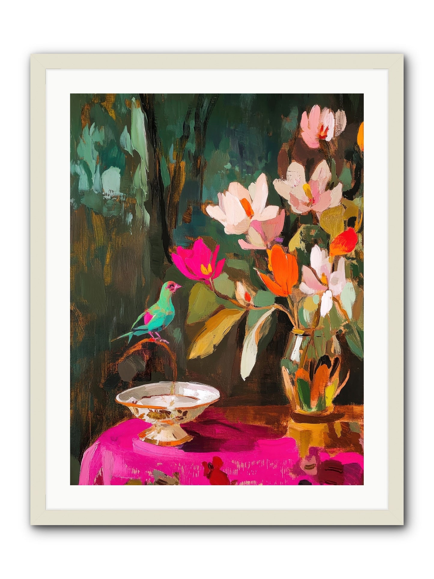 Lingering Spring -- Framed Print - White 24x32
