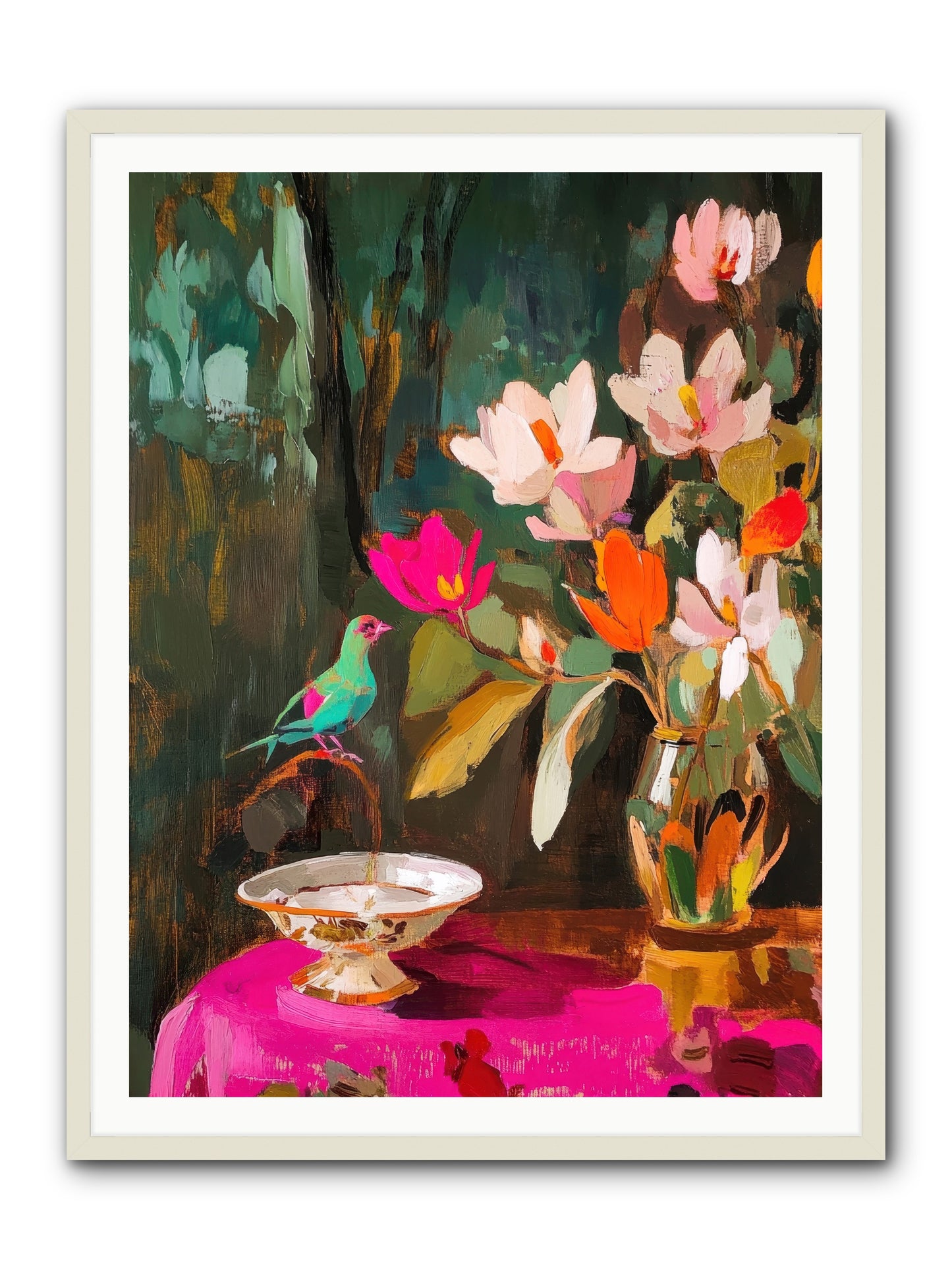 Lingering Spring -- Framed Print - White 36x48