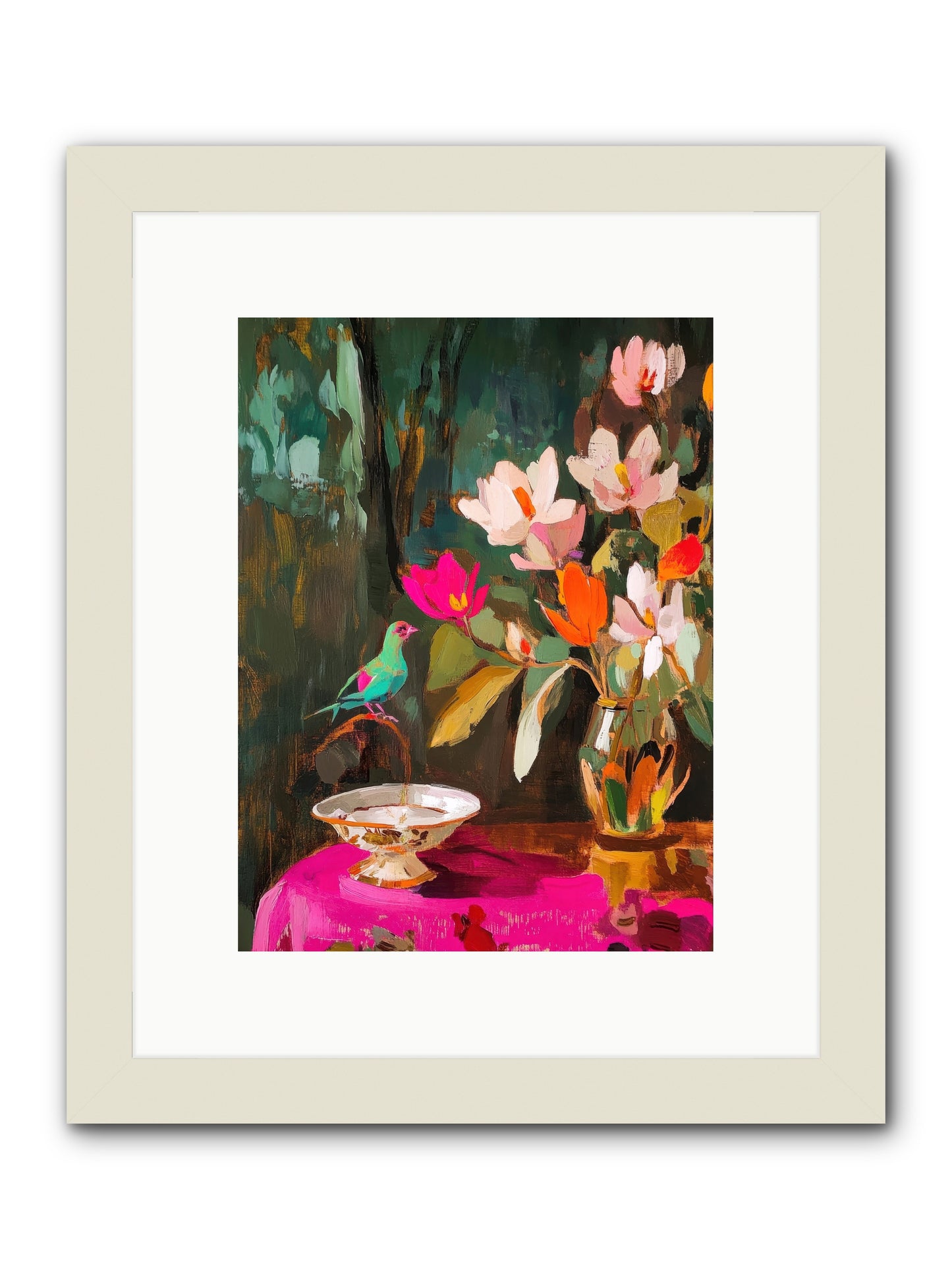 Lingering Spring -- Framed Print - White 9x12