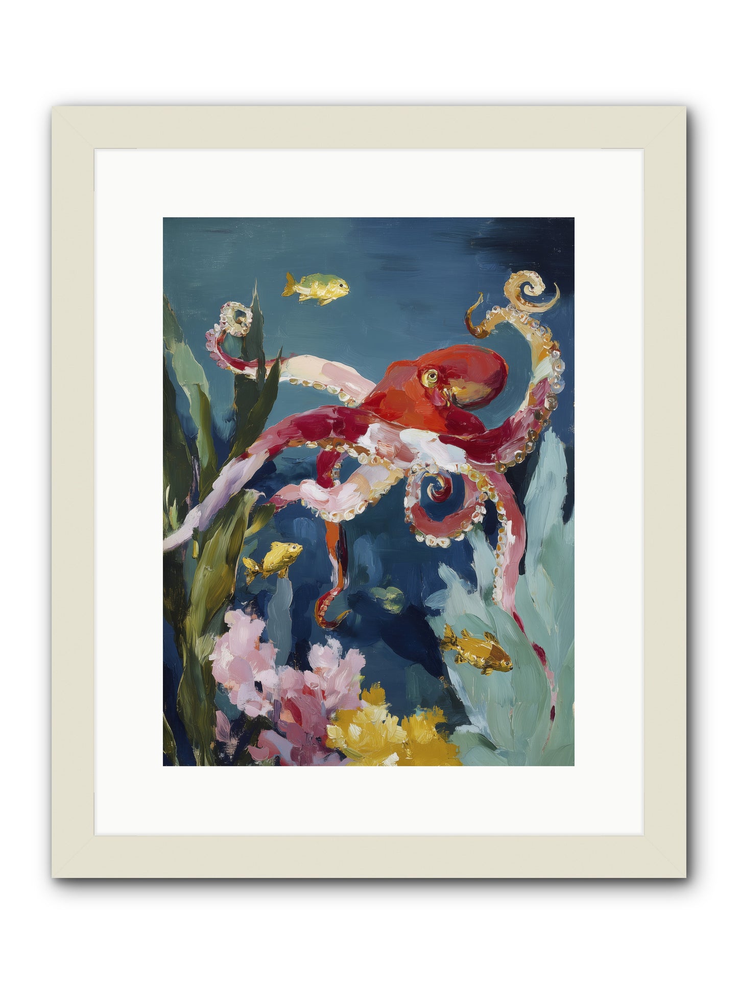 Liquid Ballrooms -- Framed Print - White 12x16