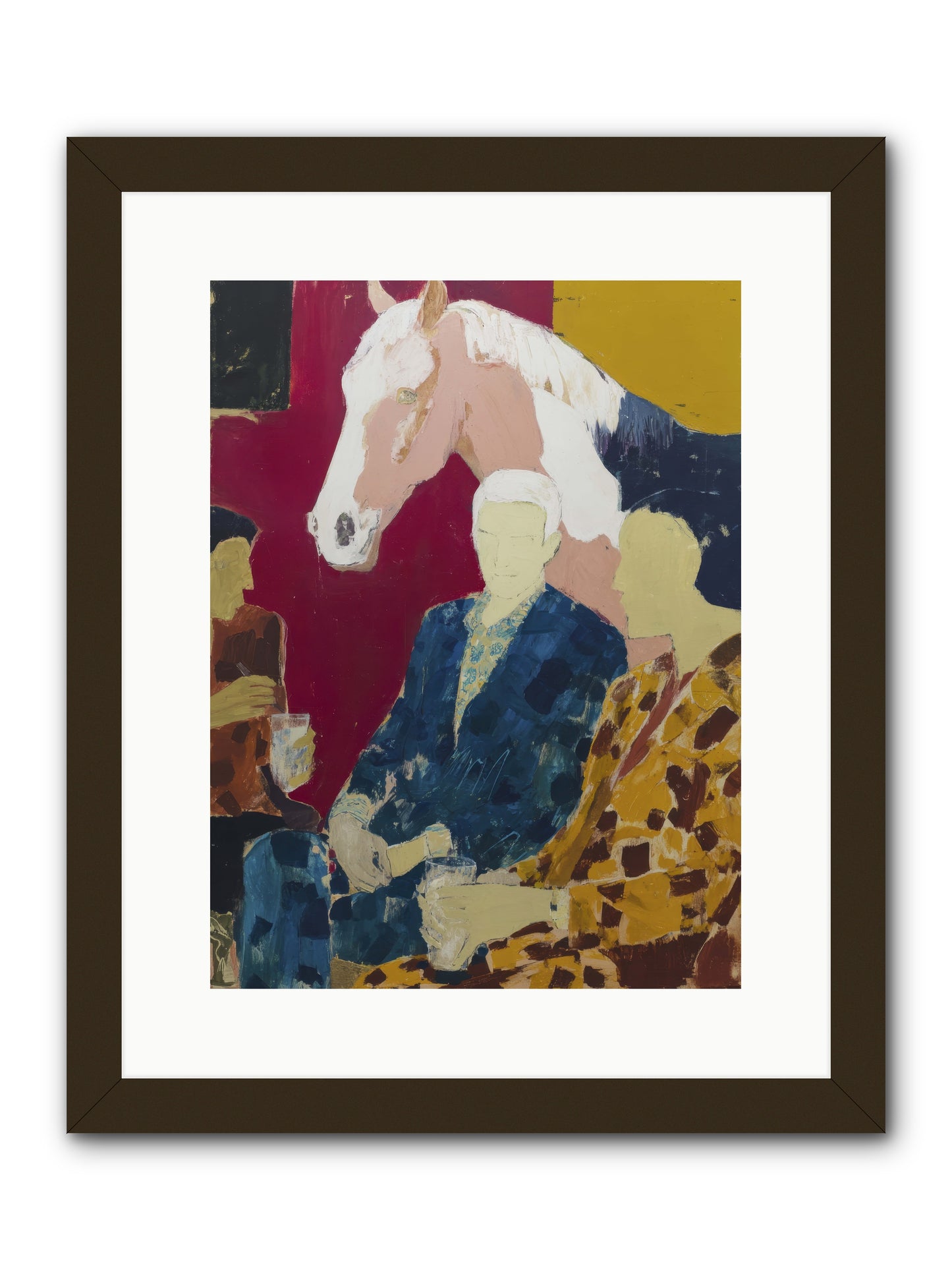 Liquid Gold & Leather -- Framed Print - Black 12x16