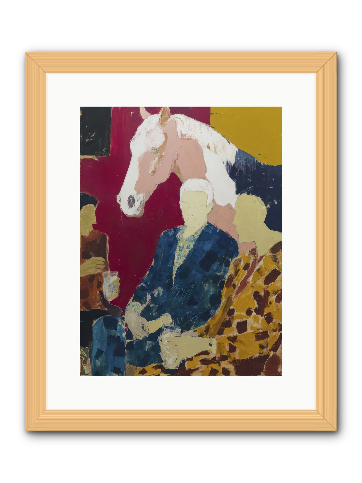 Liquid Gold & Leather -- Framed Print - Natural 12x16