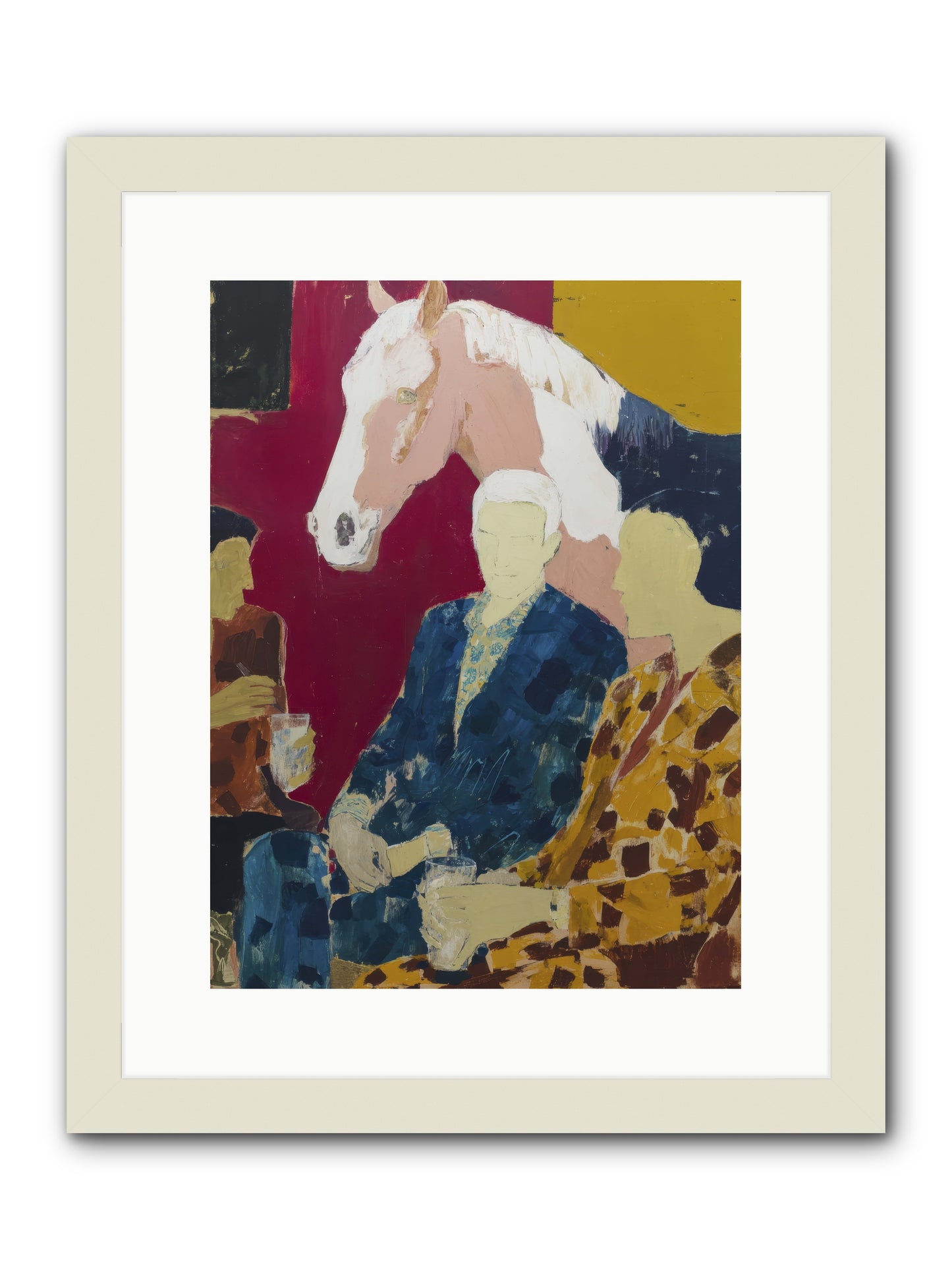 Liquid Gold & Leather -- Framed Print - White 12x16