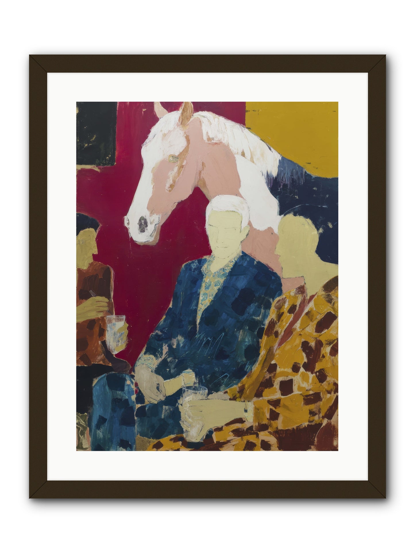 Liquid Gold & Leather -- Framed Print - Black 18x24