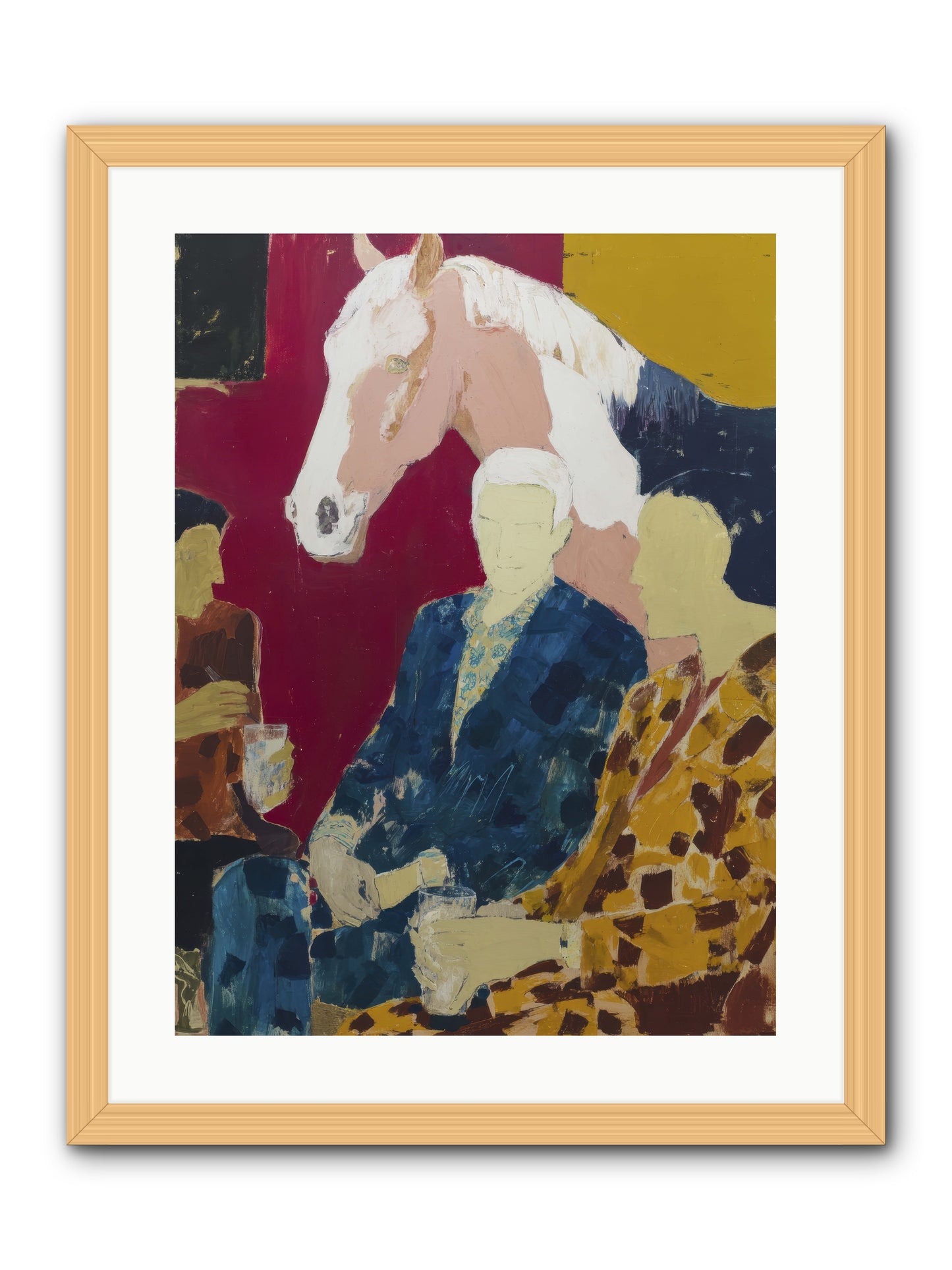 Liquid Gold & Leather -- Framed Print - Natural 18x24