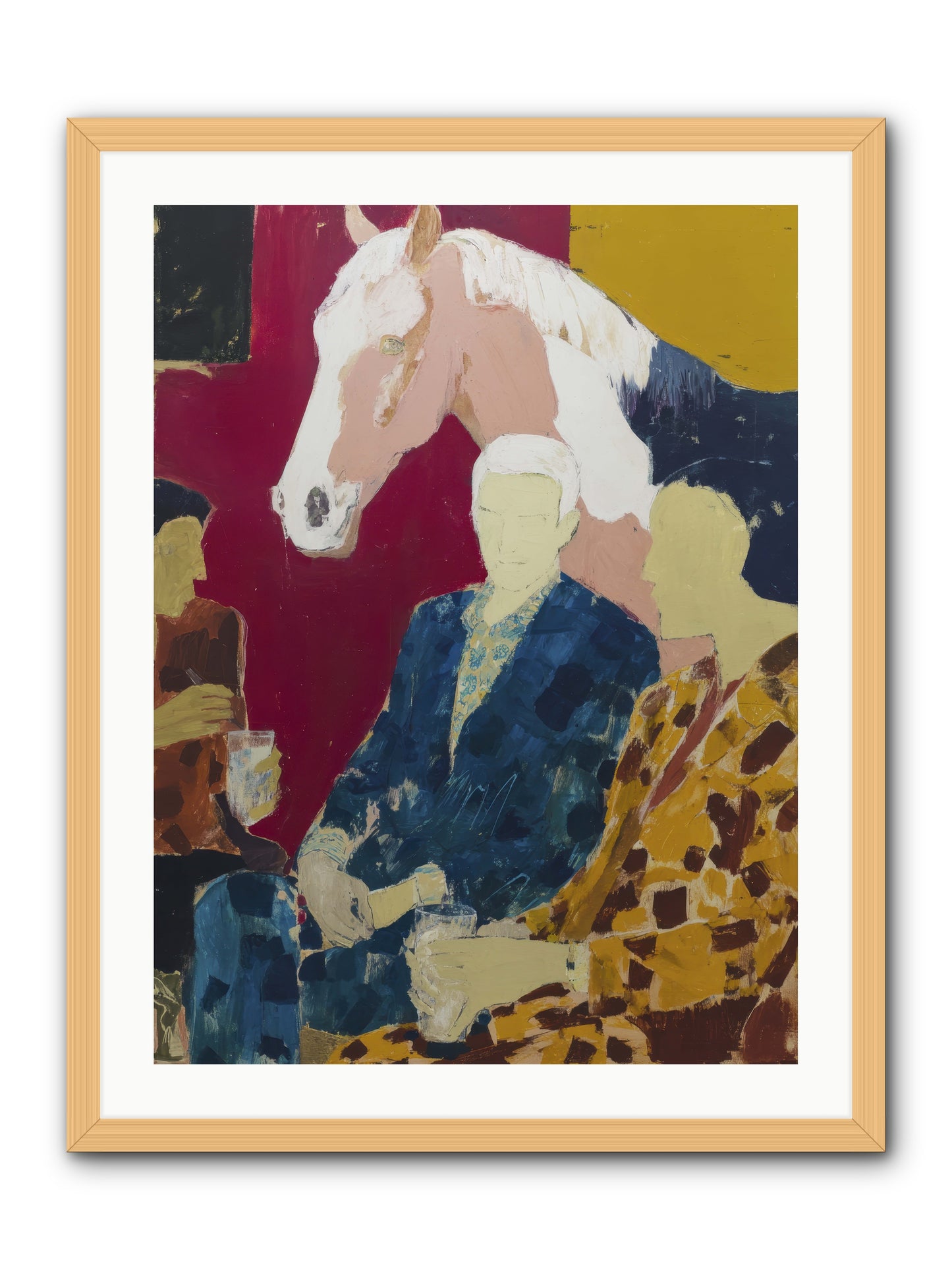 Liquid Gold & Leather -- Framed Print - Natural 24x32