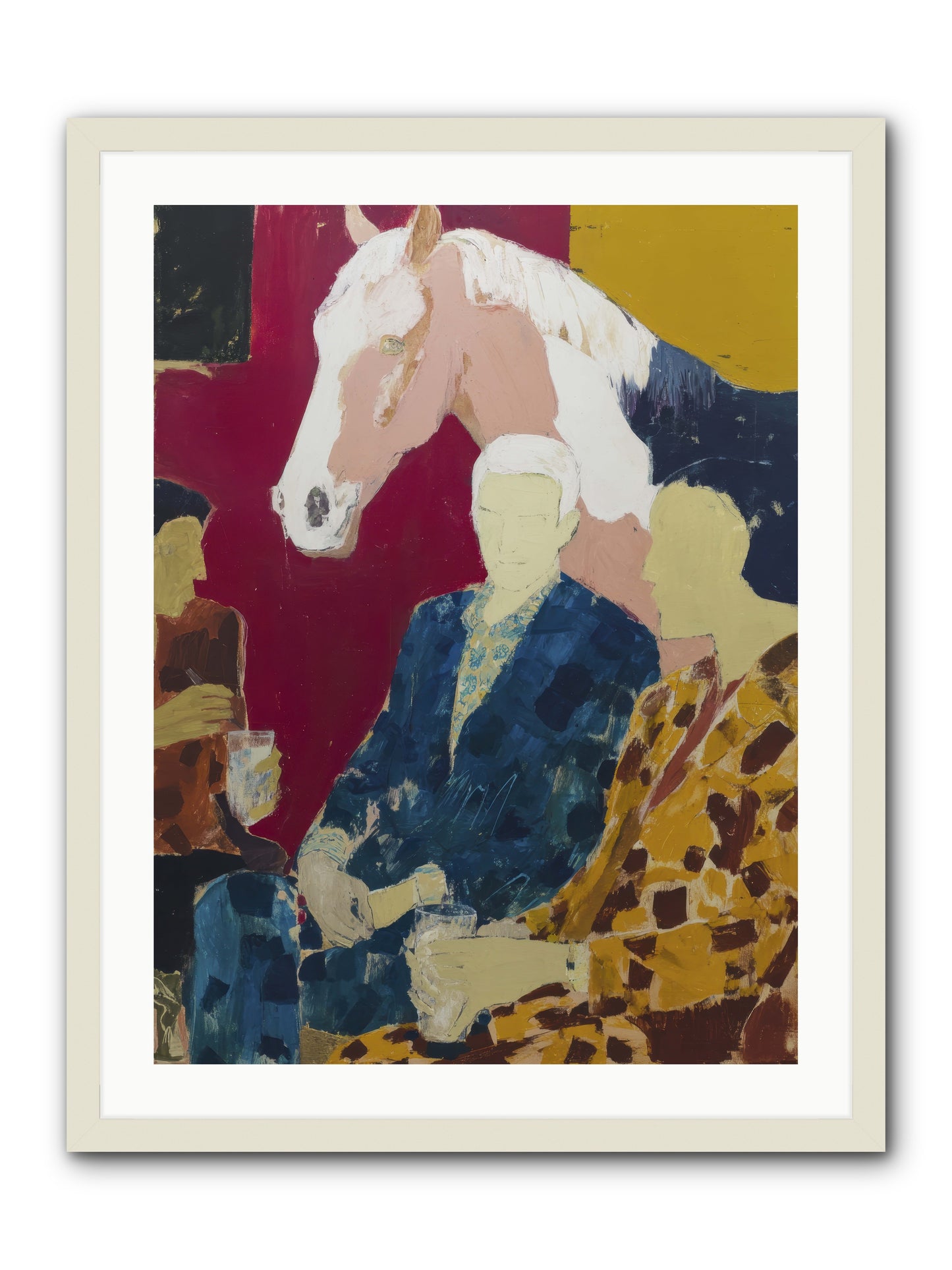 Liquid Gold & Leather -- Framed Print - White 24x32