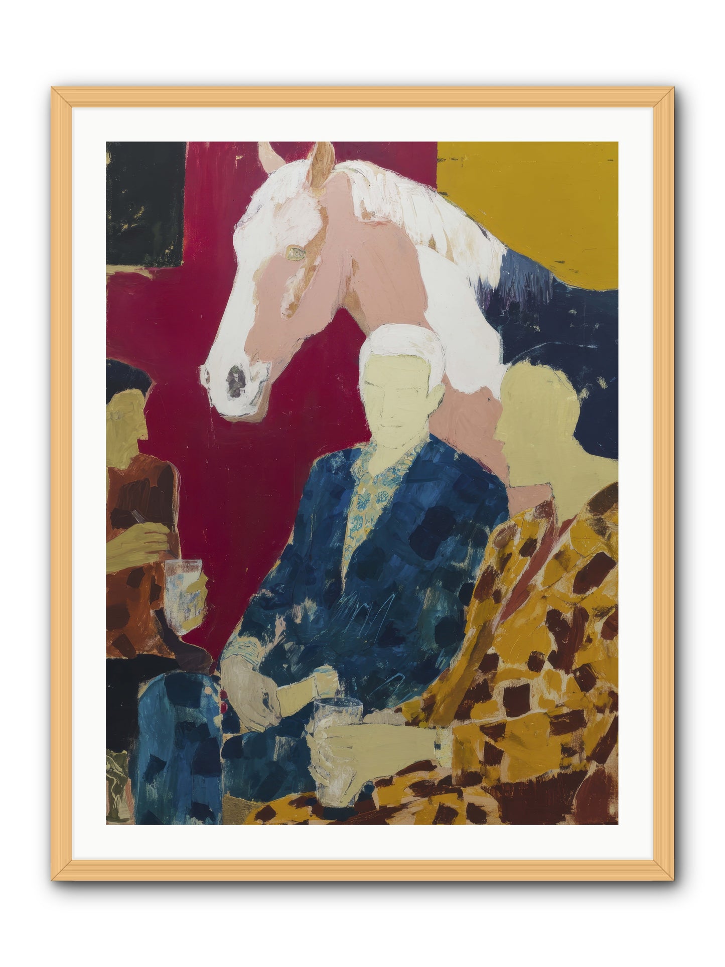 Liquid Gold & Leather -- Framed Print - Natural 30x40