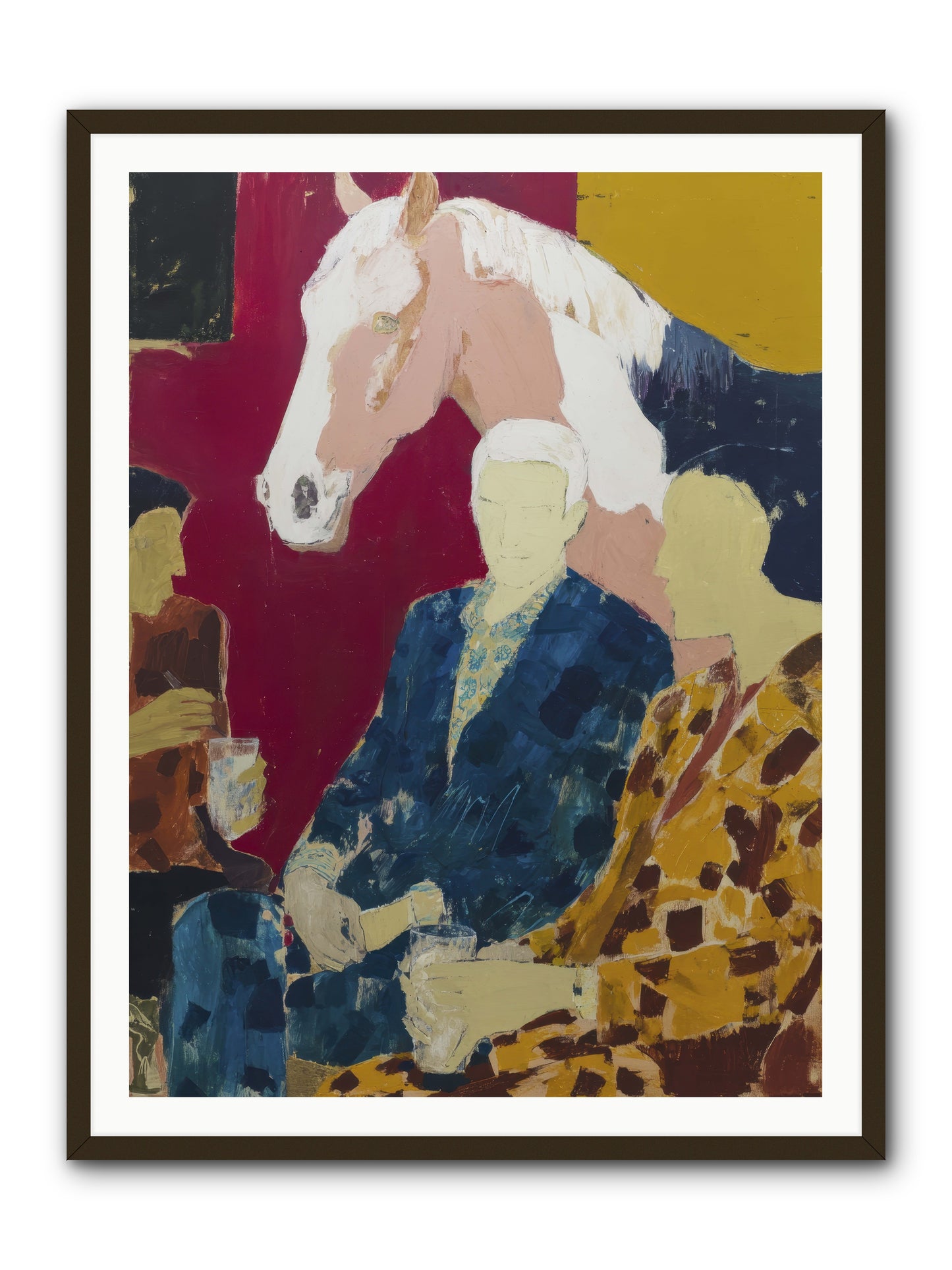 Liquid Gold & Leather -- Framed Print - Black 36x48