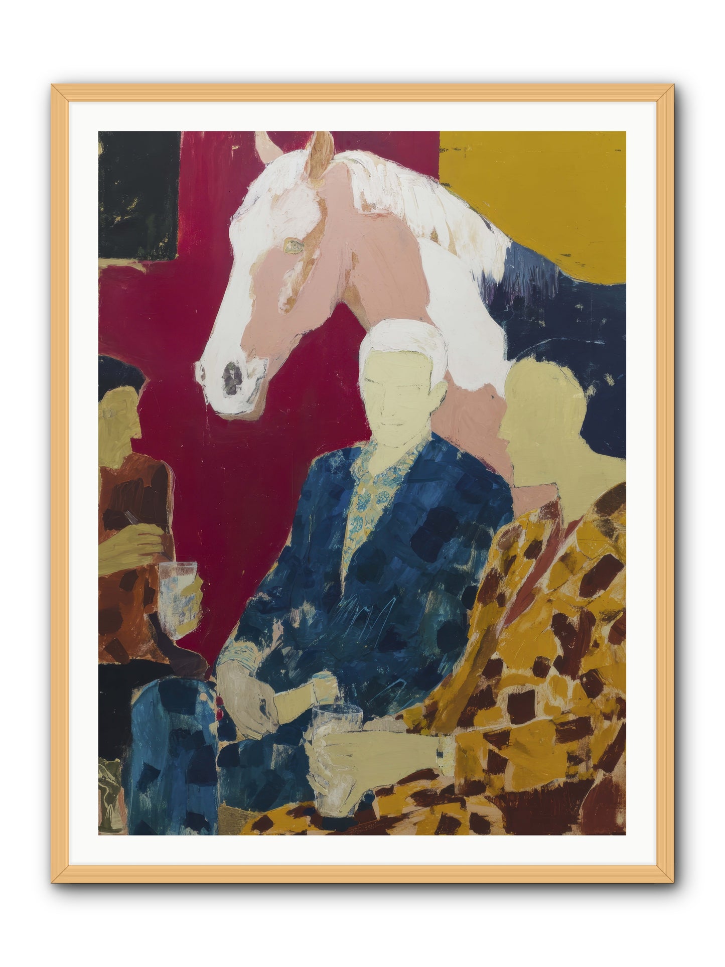 Liquid Gold & Leather -- Framed Print - Natural 36x48
