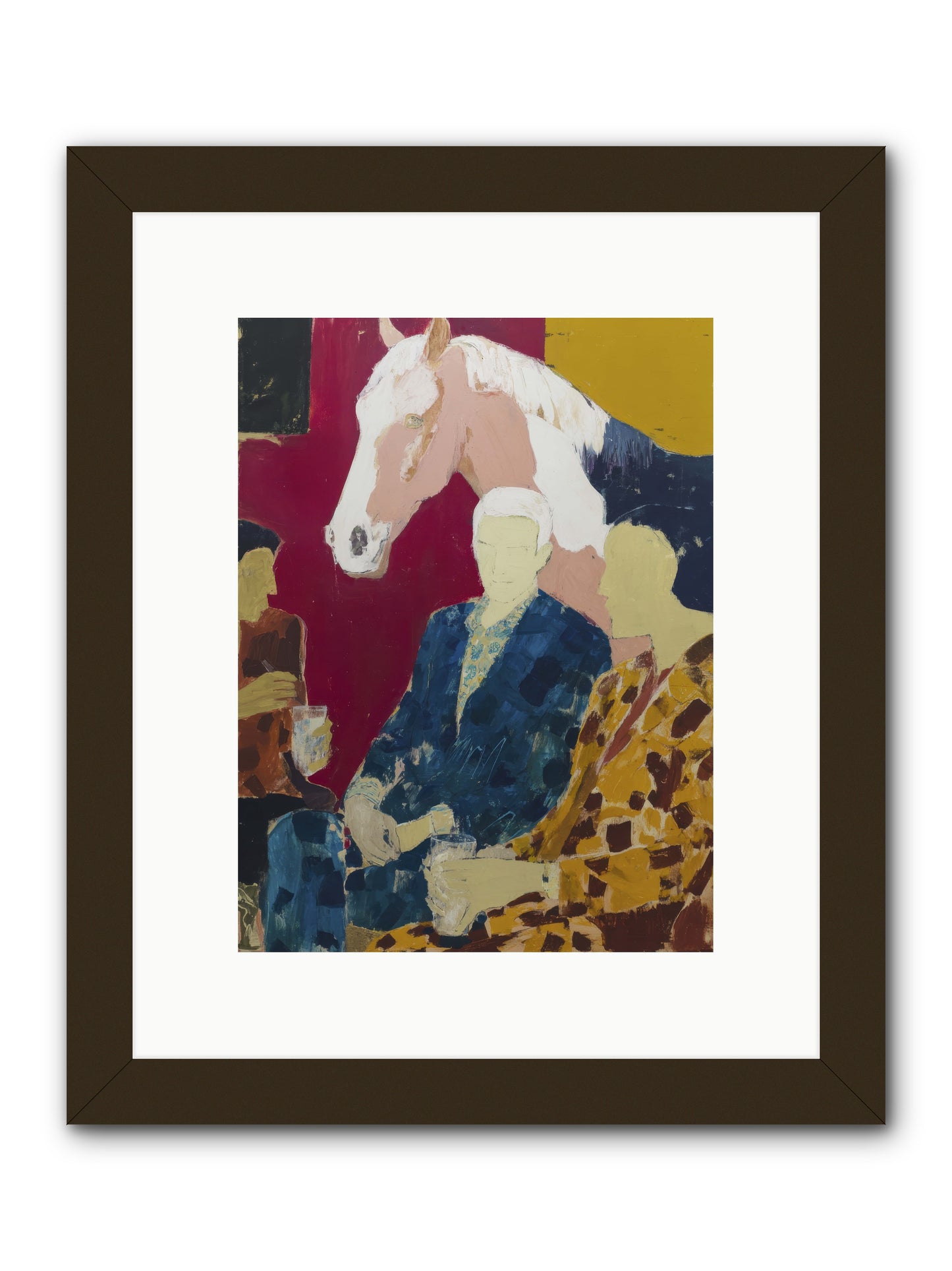 Liquid Gold & Leather -- Framed Print - Black 9x12