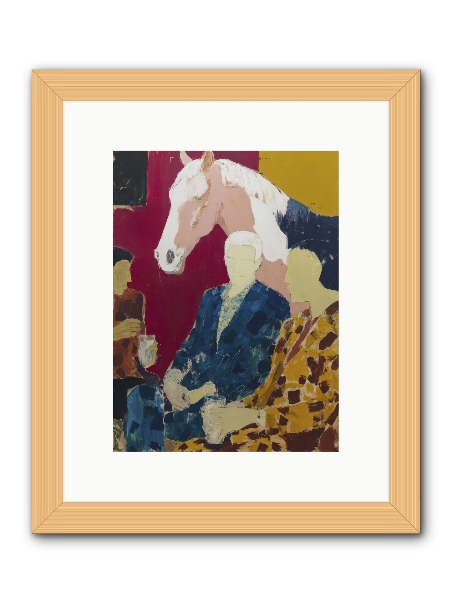Liquid Gold & Leather -- Framed Print - Natural 9x12
