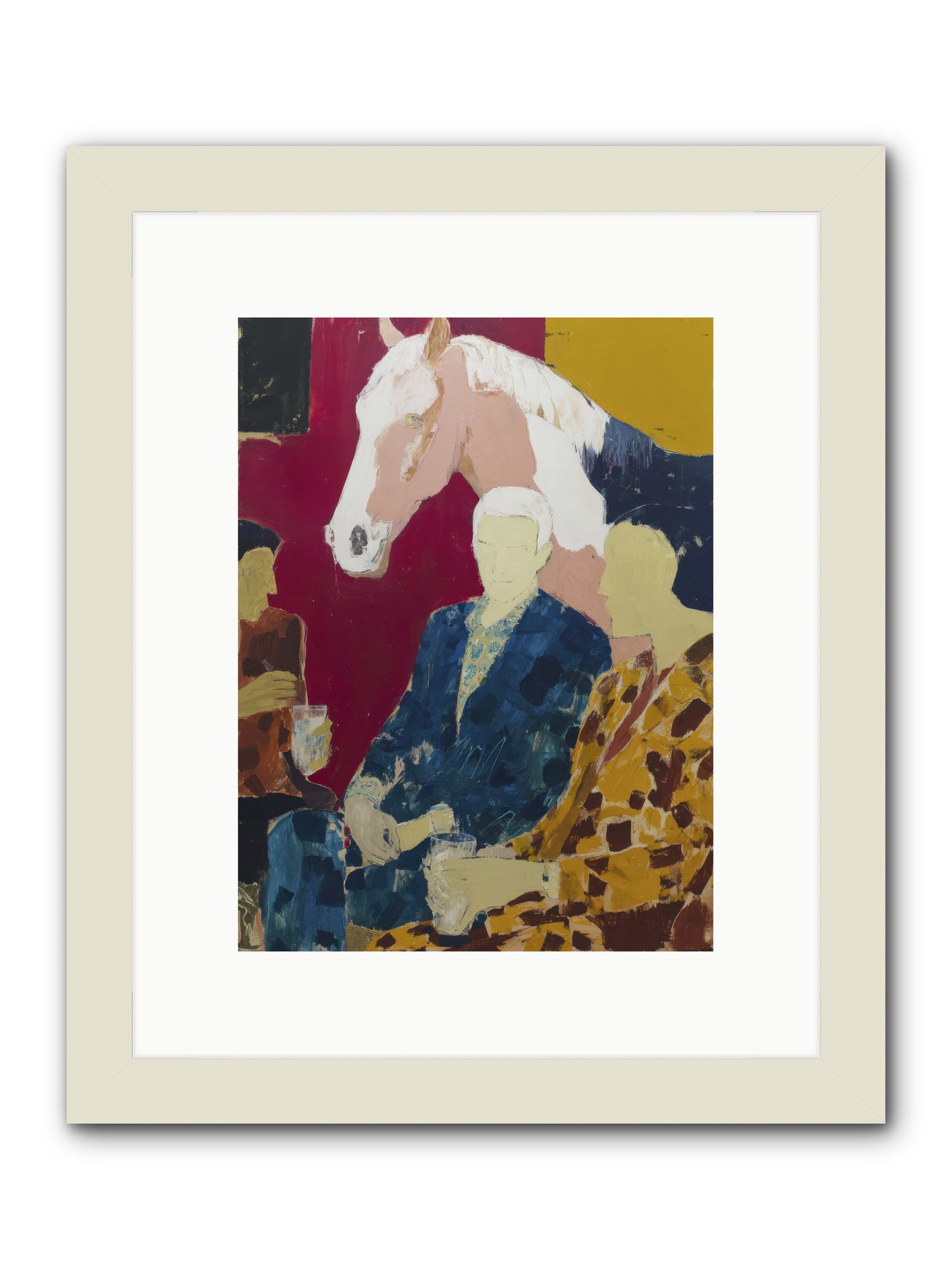 Liquid Gold & Leather -- Framed Print - White 9x12