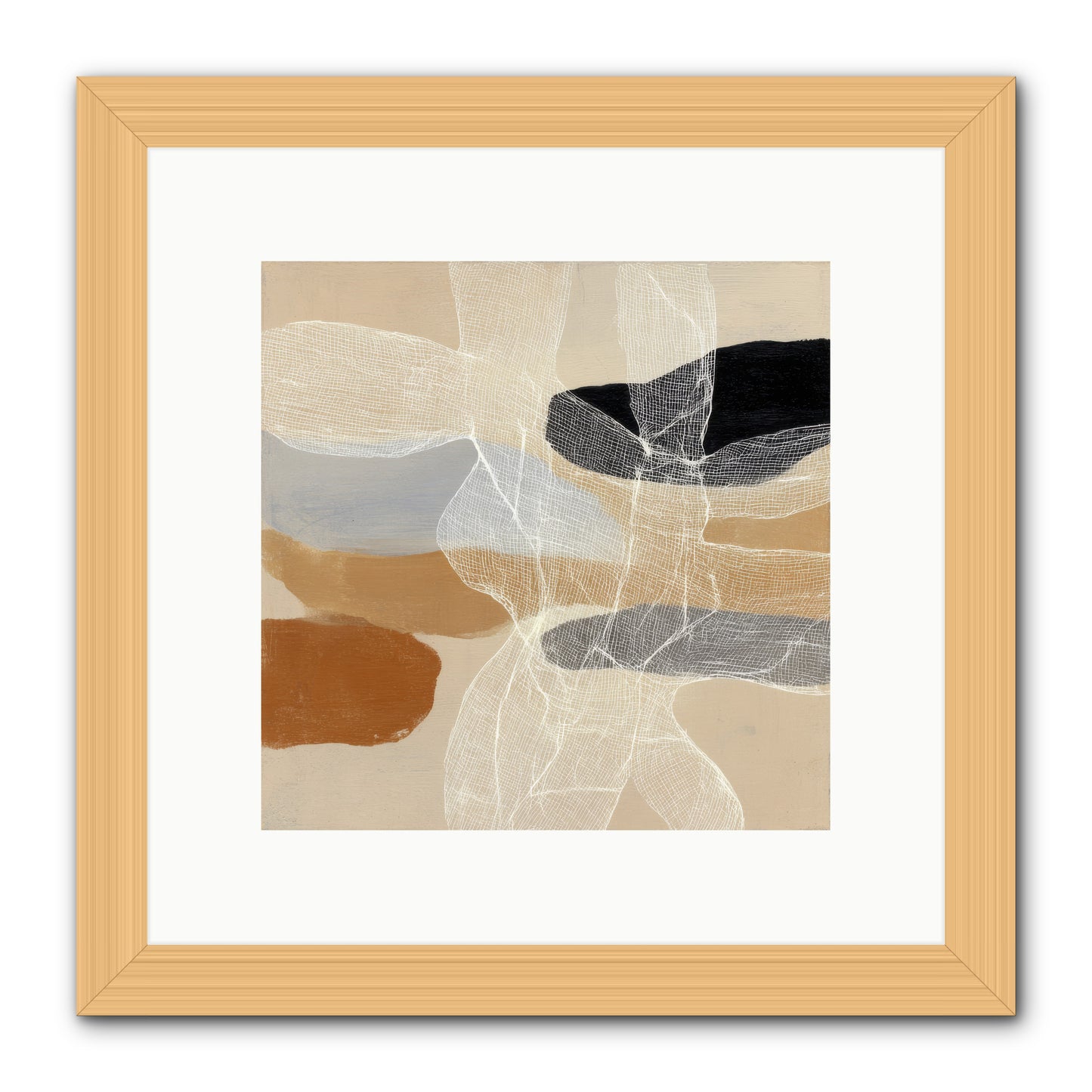 Liquid Silence -- Framed Print - Natural 10x10