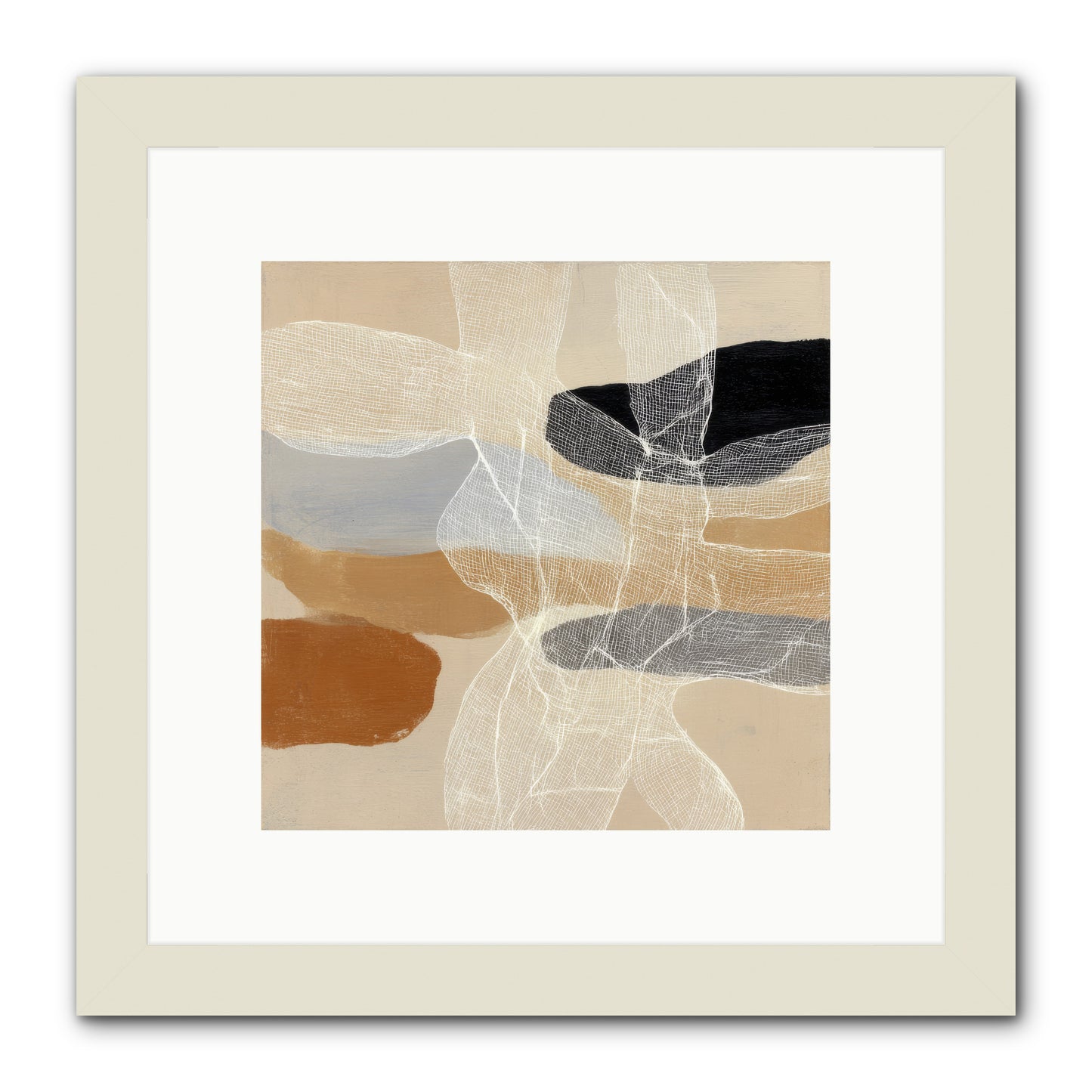 Liquid Silence -- Framed Print - White 10x10