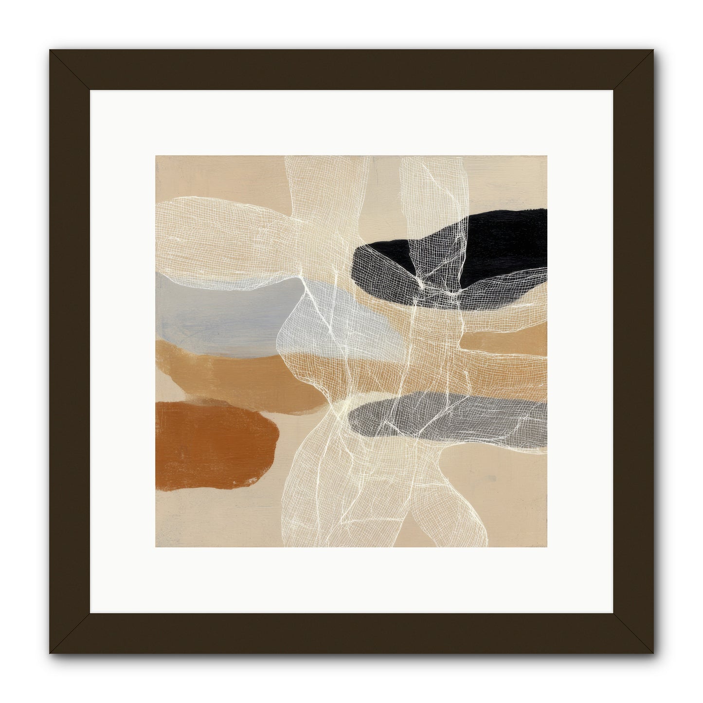 Liquid Silence -- Framed Print - Black 12x12