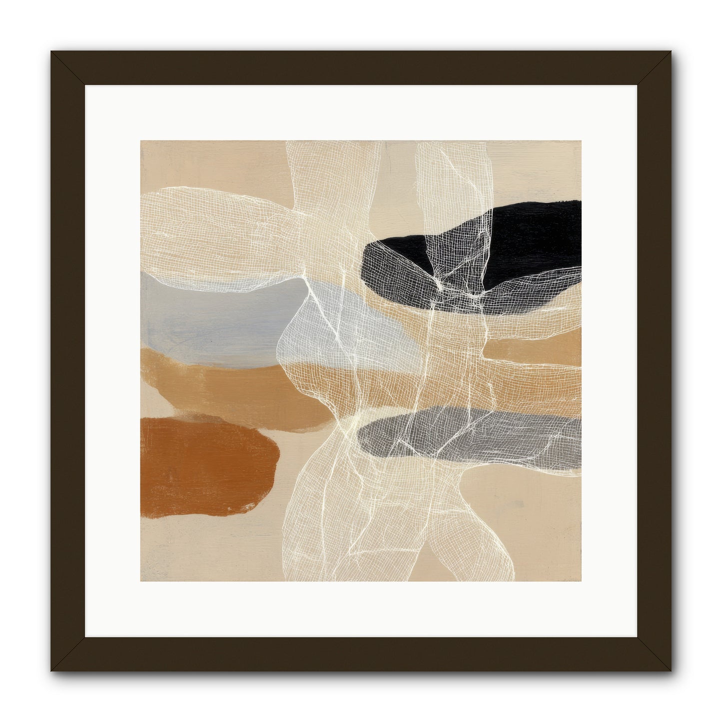 Liquid Silence -- Framed Print - Black 16x16