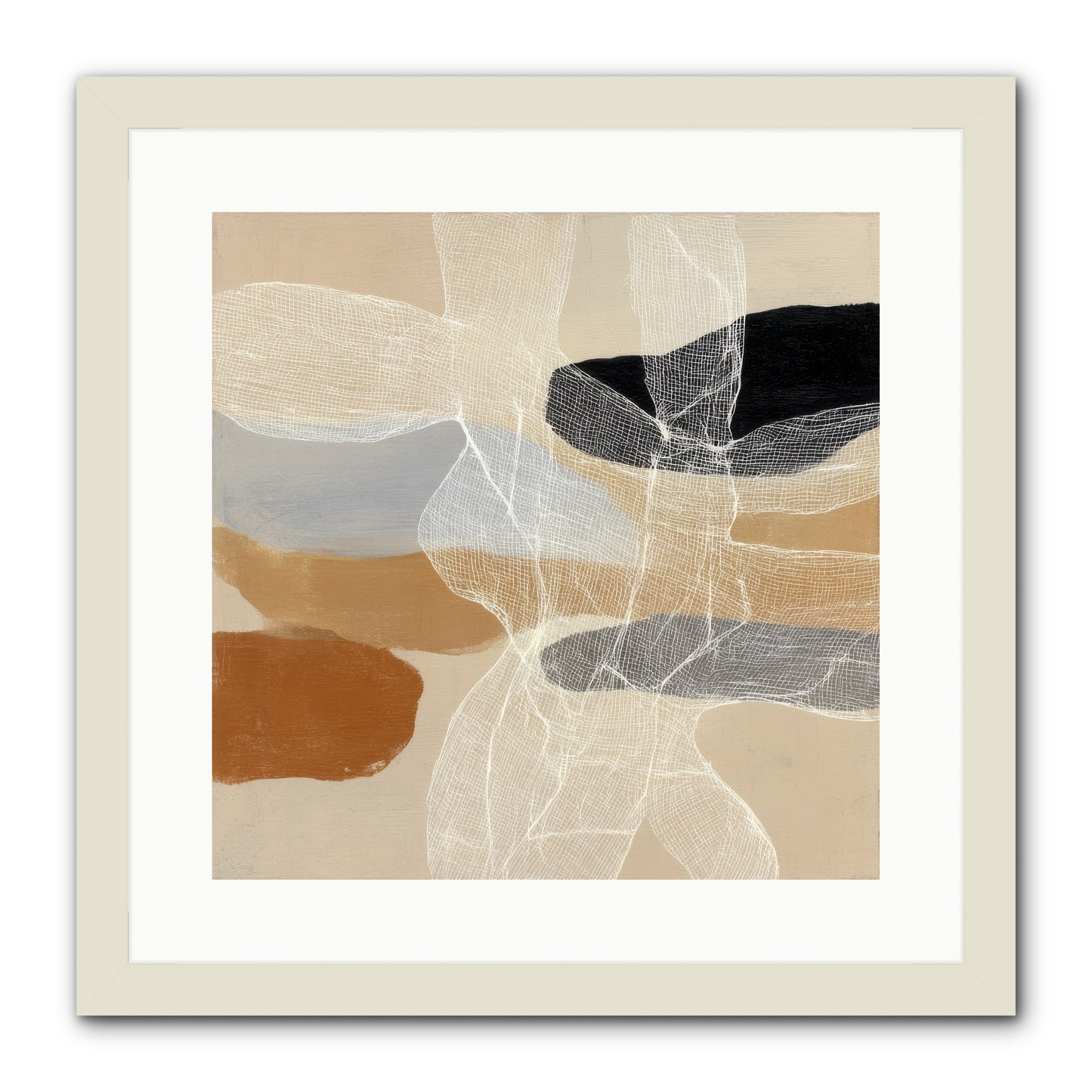 Liquid Silence -- Framed Print - White 16x16