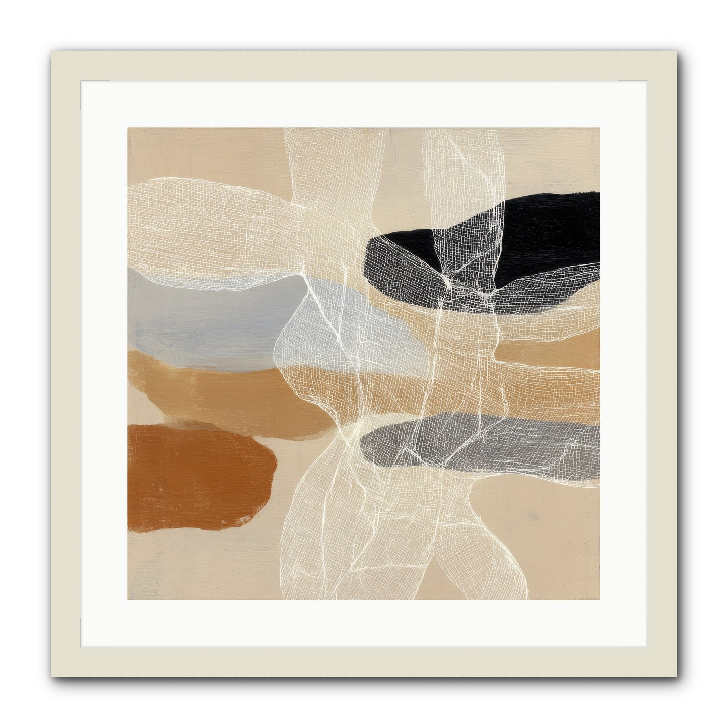 Liquid Silence -- Framed Print - White 20x20