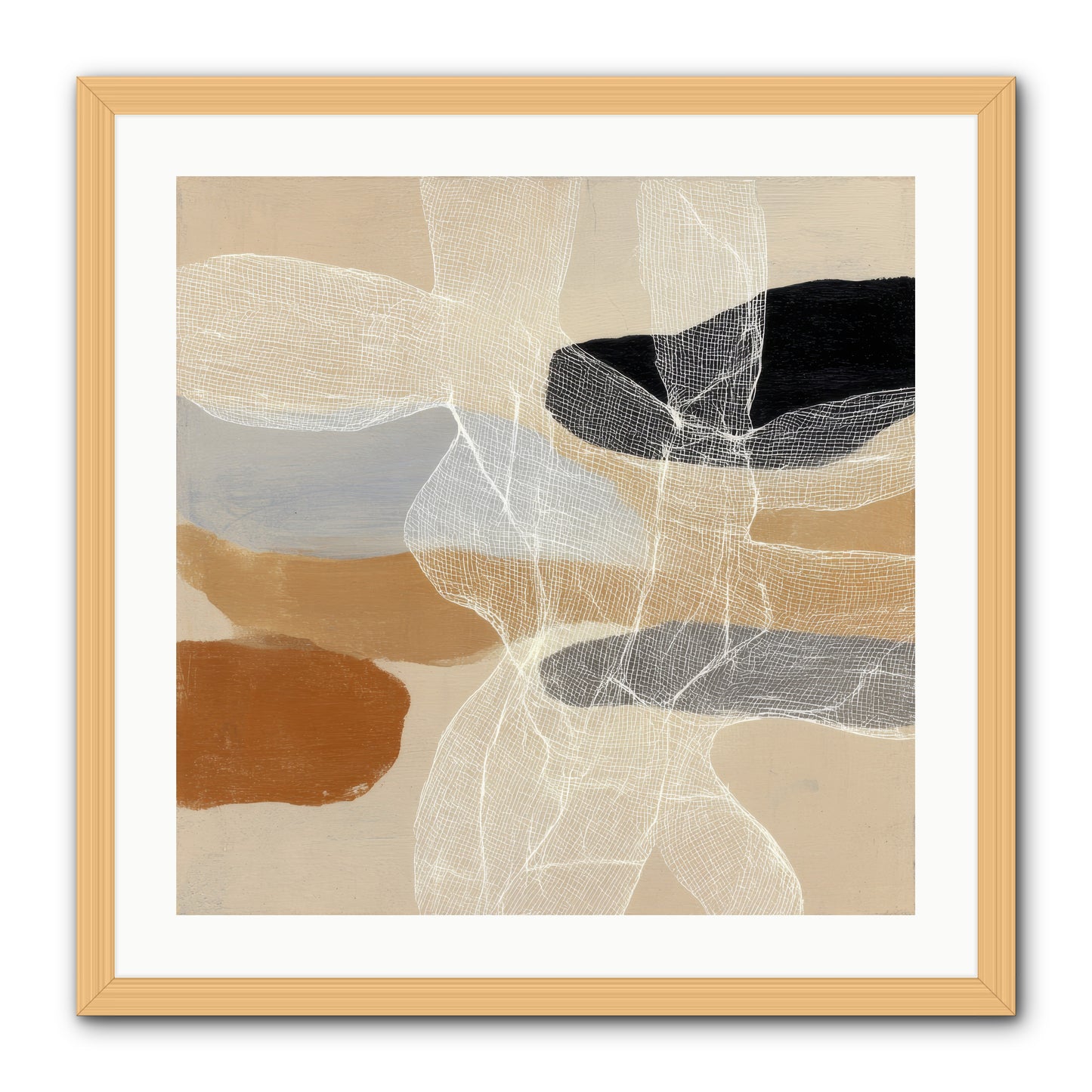 Liquid Silence -- Framed Print - Natural 24x24
