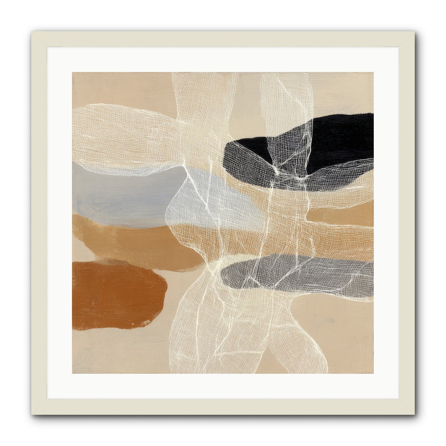 Liquid Silence -- Framed Print - White 24x24