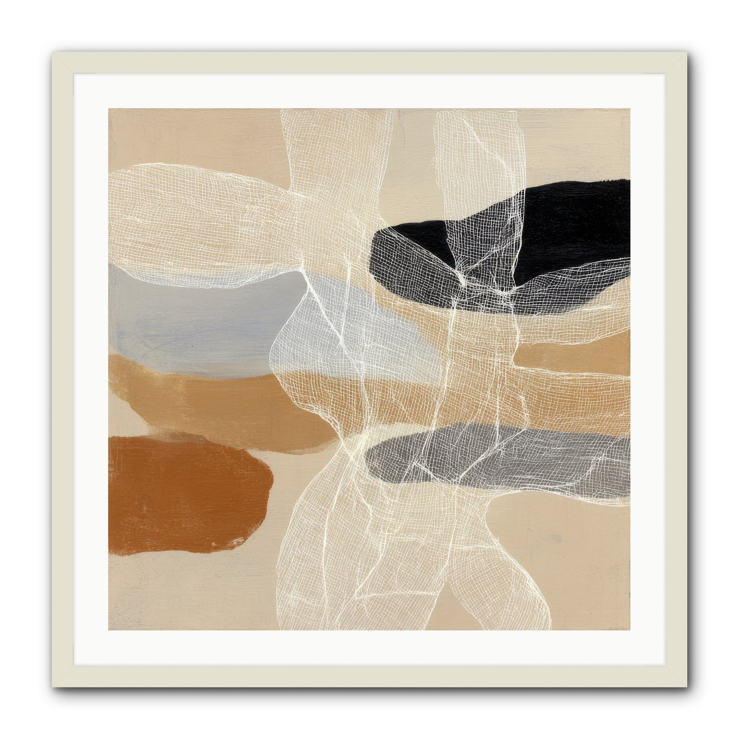 Liquid Silence -- Framed Print - White 30x30