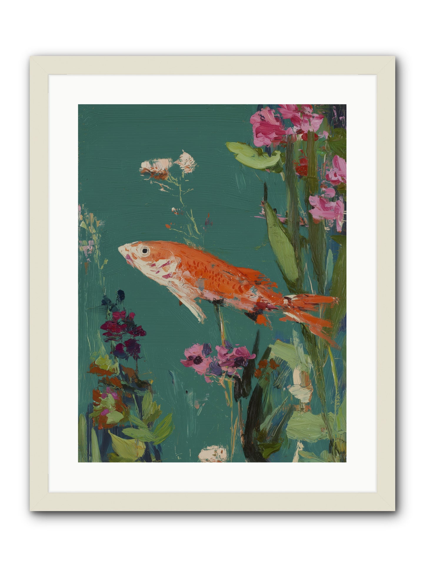 Liquid Sunshine -- Framed Print - White 18x24