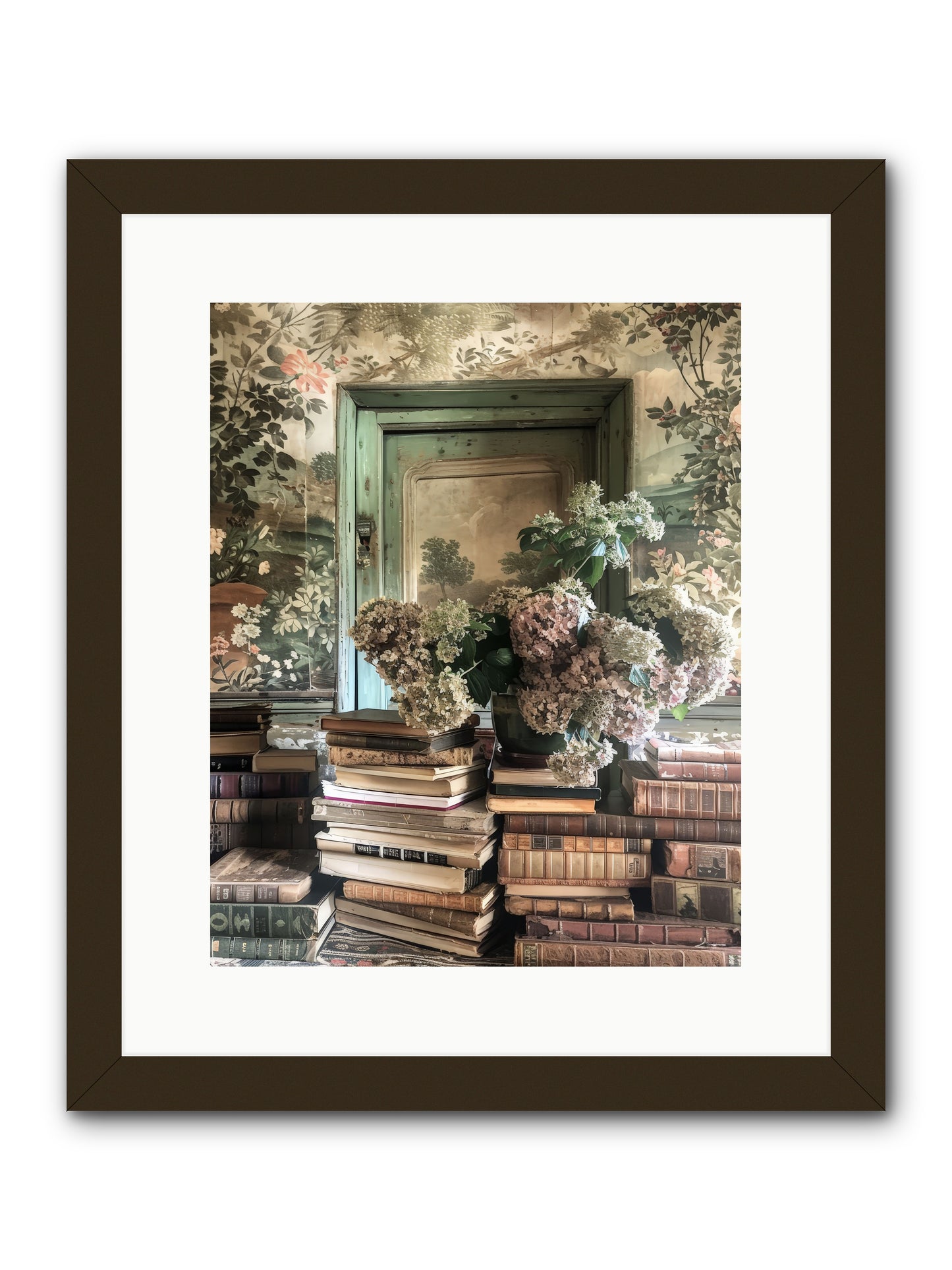 Literary Garden -- Framed Print - Black 12x15