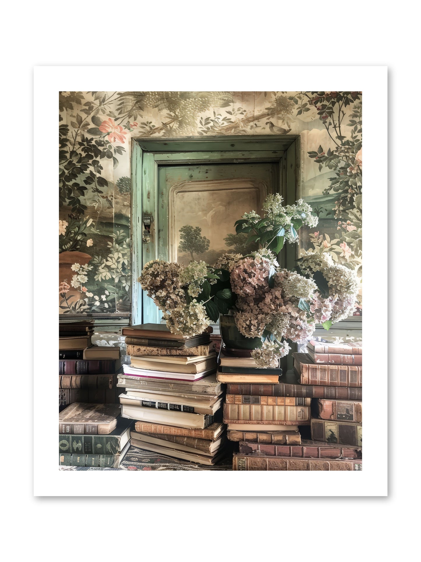 Literary Garden -- Paper Print 12x15