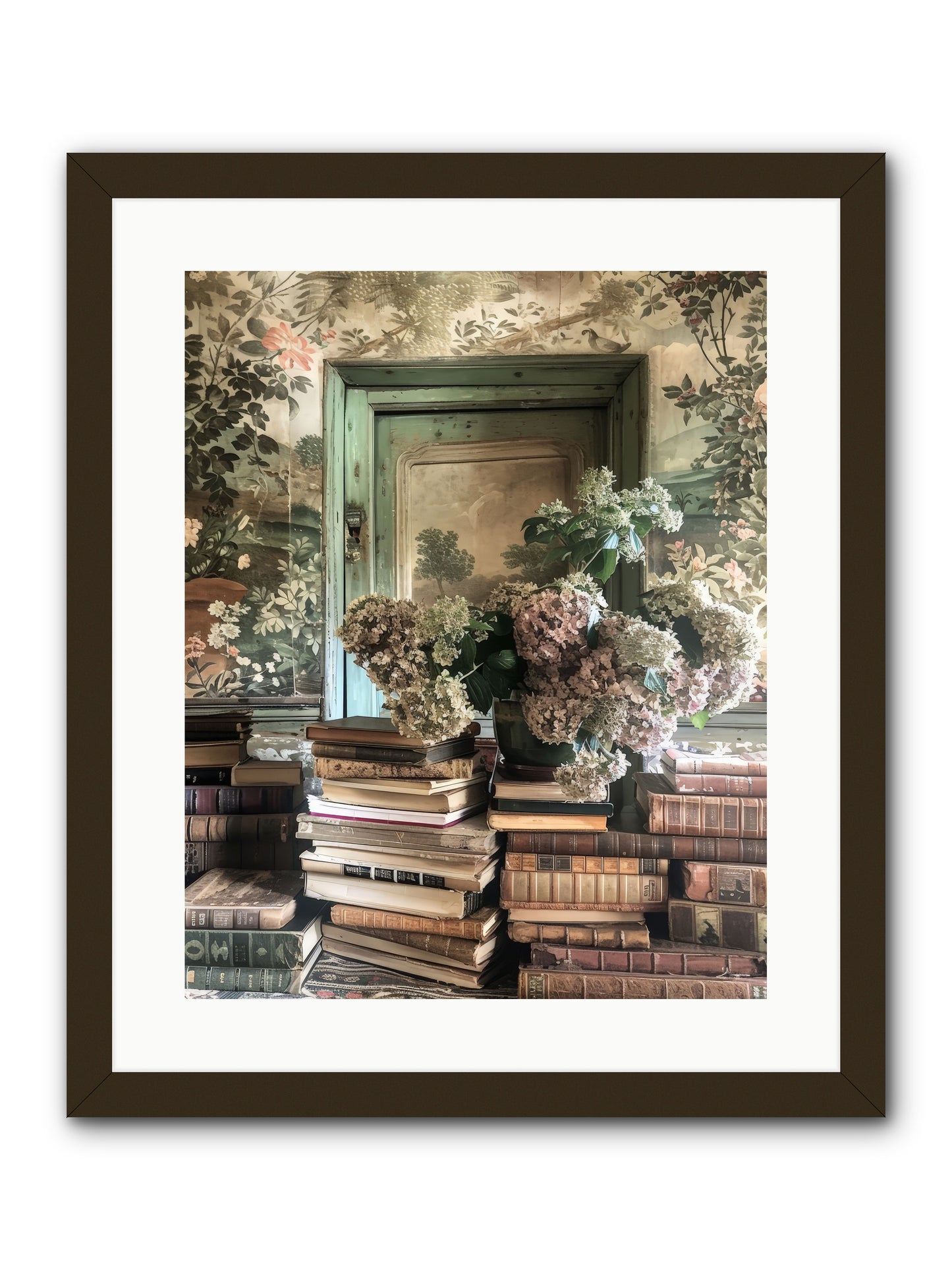 Literary Garden -- Framed Print - Black 16x20