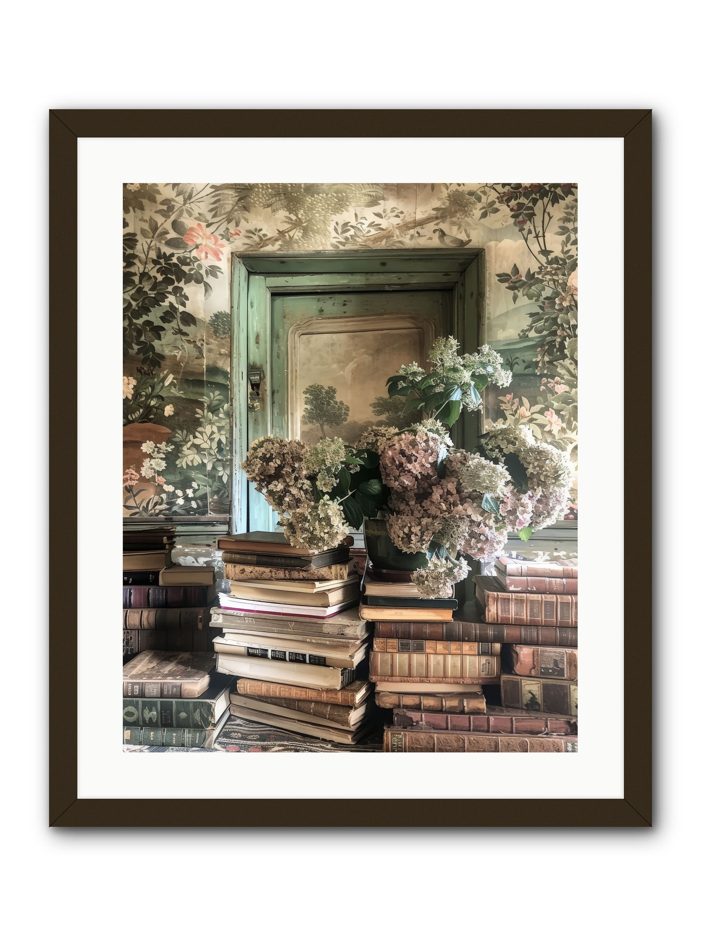 Literary Garden -- Framed Print - Black 20x25