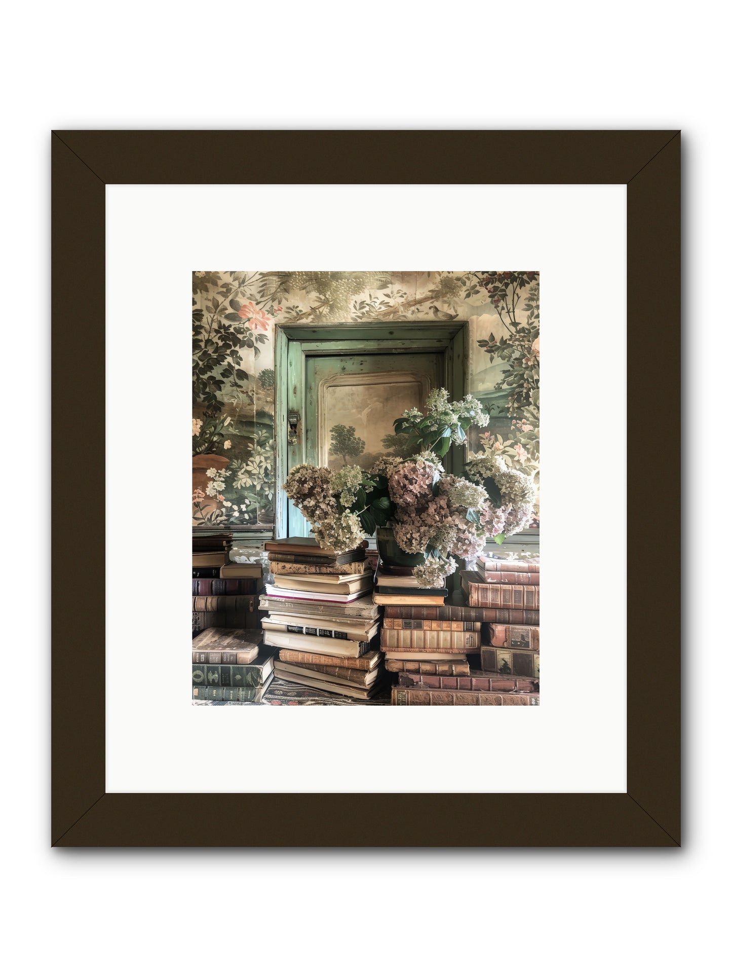 Literary Garden -- Framed Print - Black 8x10