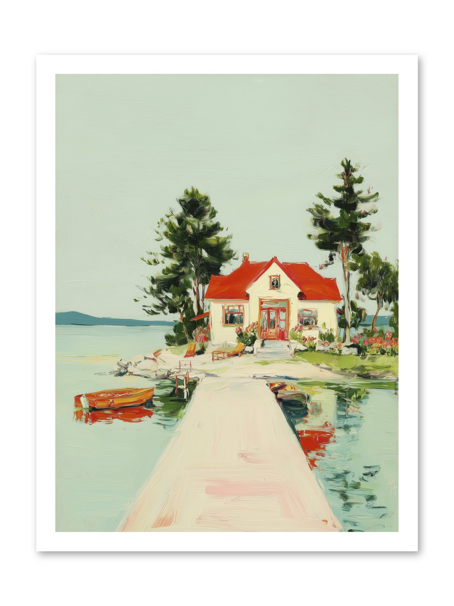 Little Lake House -- Loose Canvas Print 18x24