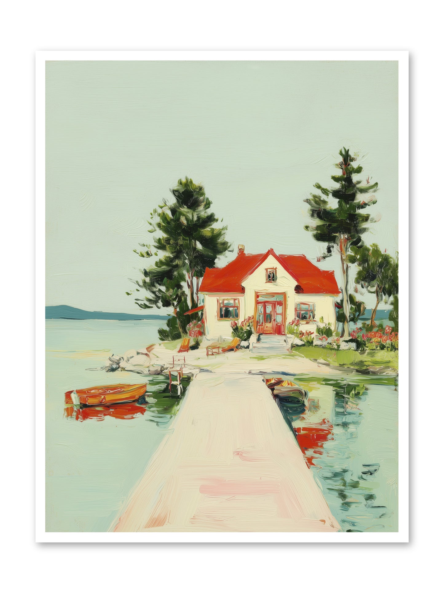 Little Lake House -- Loose Canvas Print 36x48
