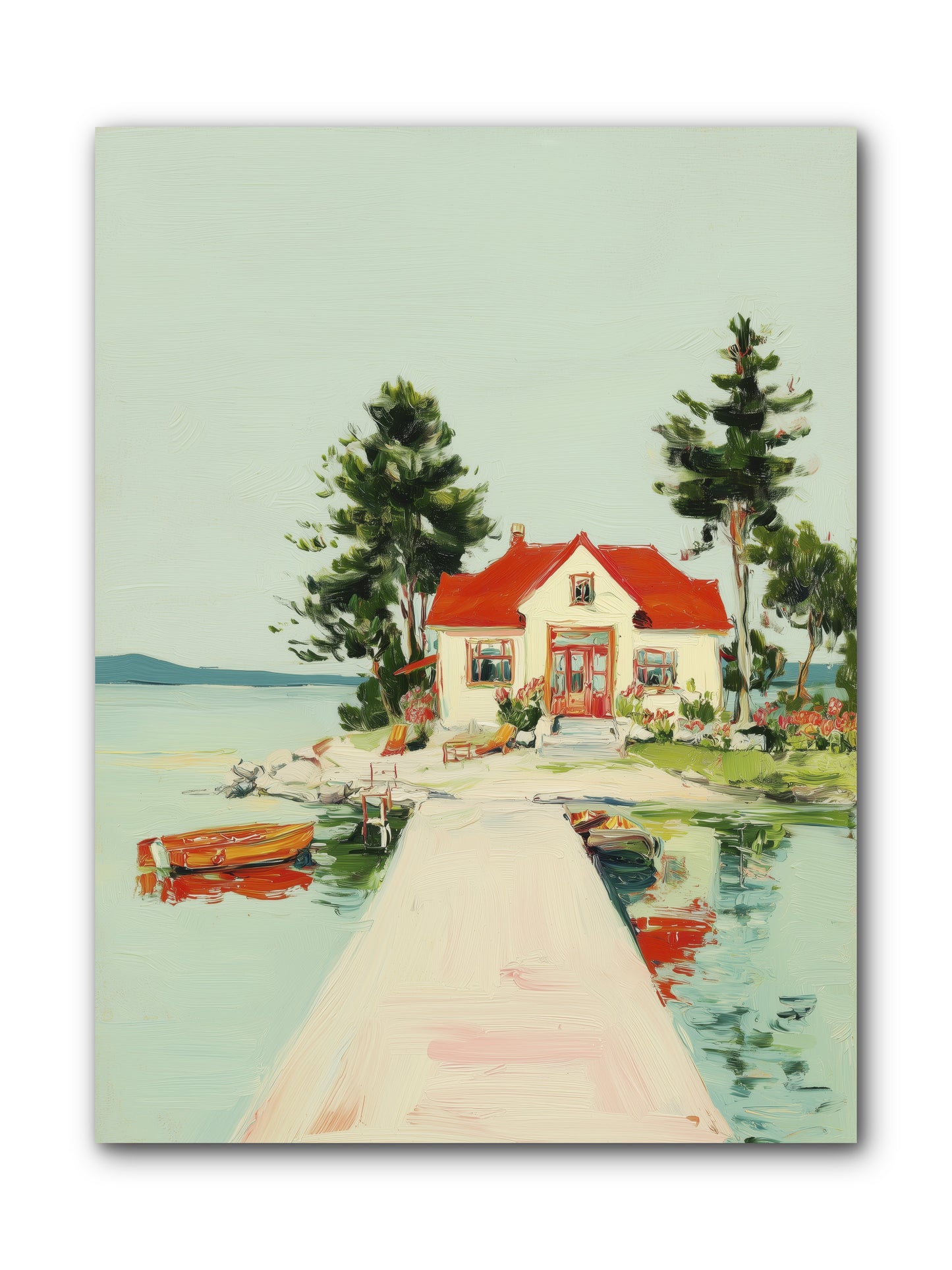 Little Lake House -- Wrapped Canvas 9x12
