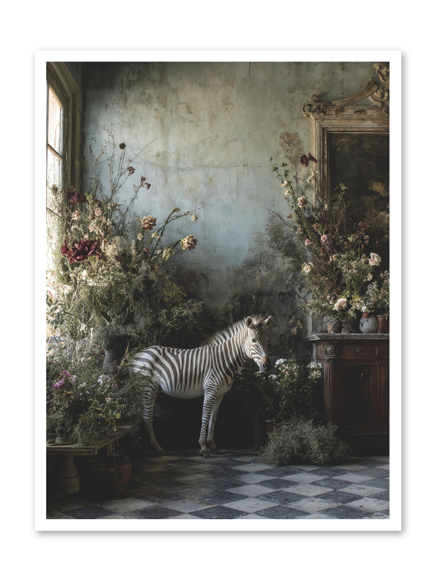 Living Among Petals -- Loose Canvas Print 30x40