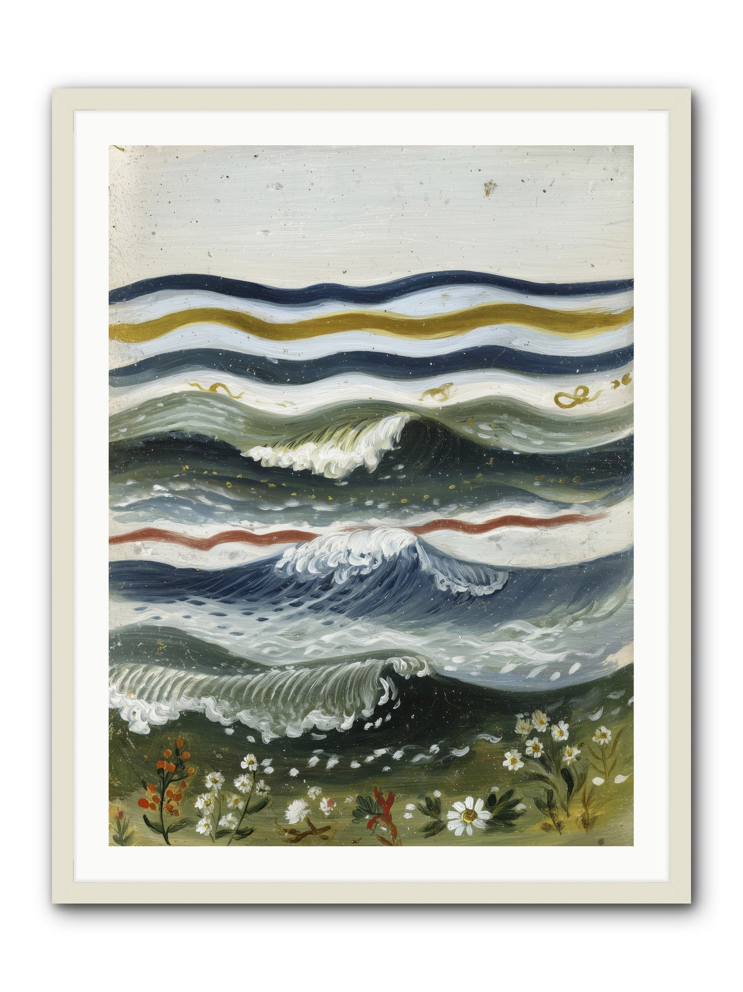 Living Tapestry -- Framed Print - White 30x40