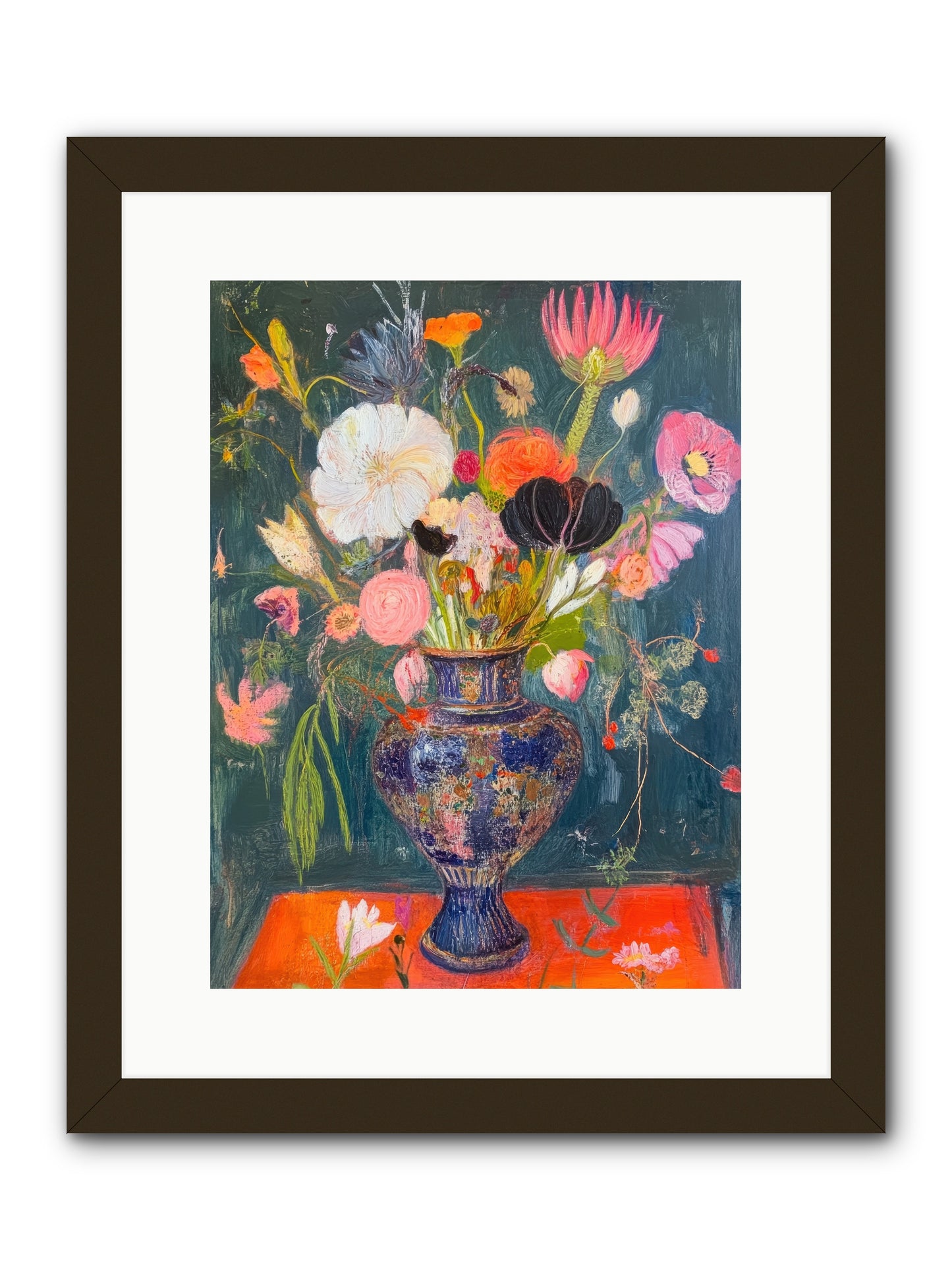 Loire Valley Blooms -- Framed Print - Black 12x16