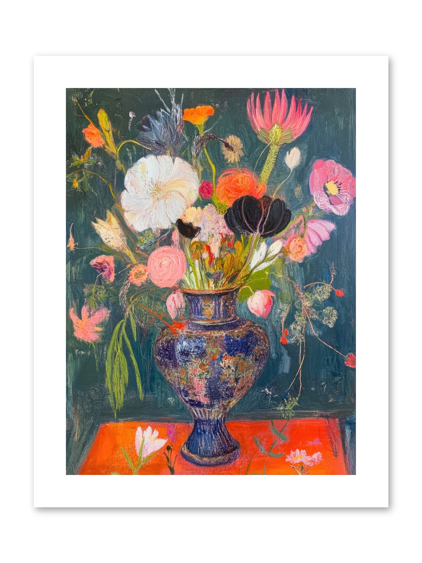 Loire Valley Blooms -- Loose Canvas Print 9x12