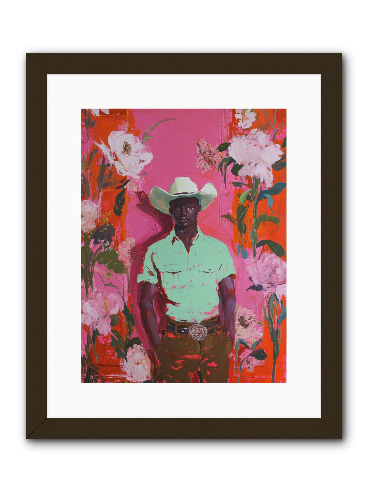 Lone Mesa -- Framed Print - Black 12x16