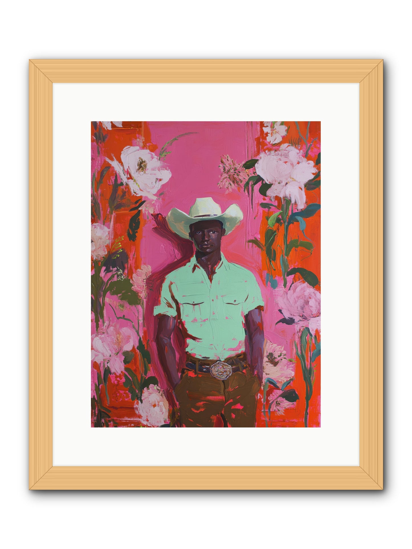 Lone Mesa -- Framed Print - Natural 12x16