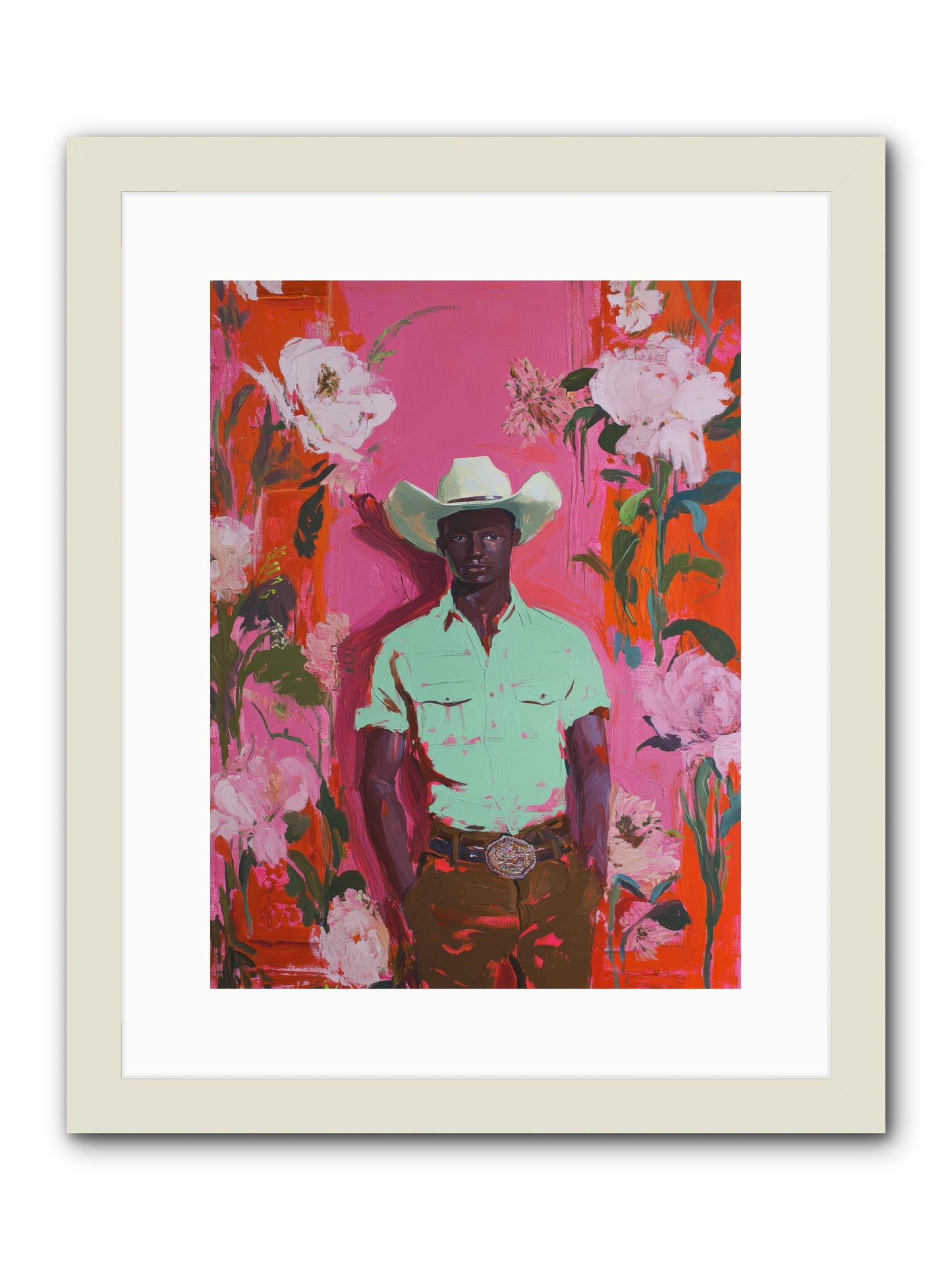 Lone Mesa -- Framed Print - White 12x16